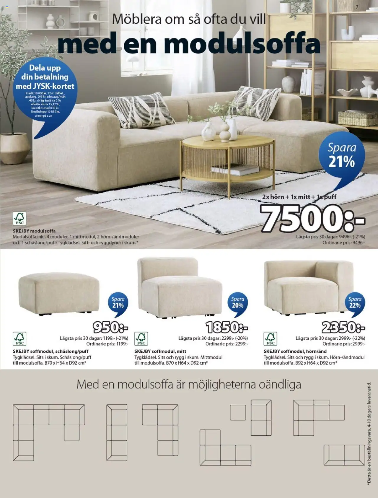JYSK reklamblad aktuell från 25.08.2025 | Sida: 7 | Produkter: Puff
