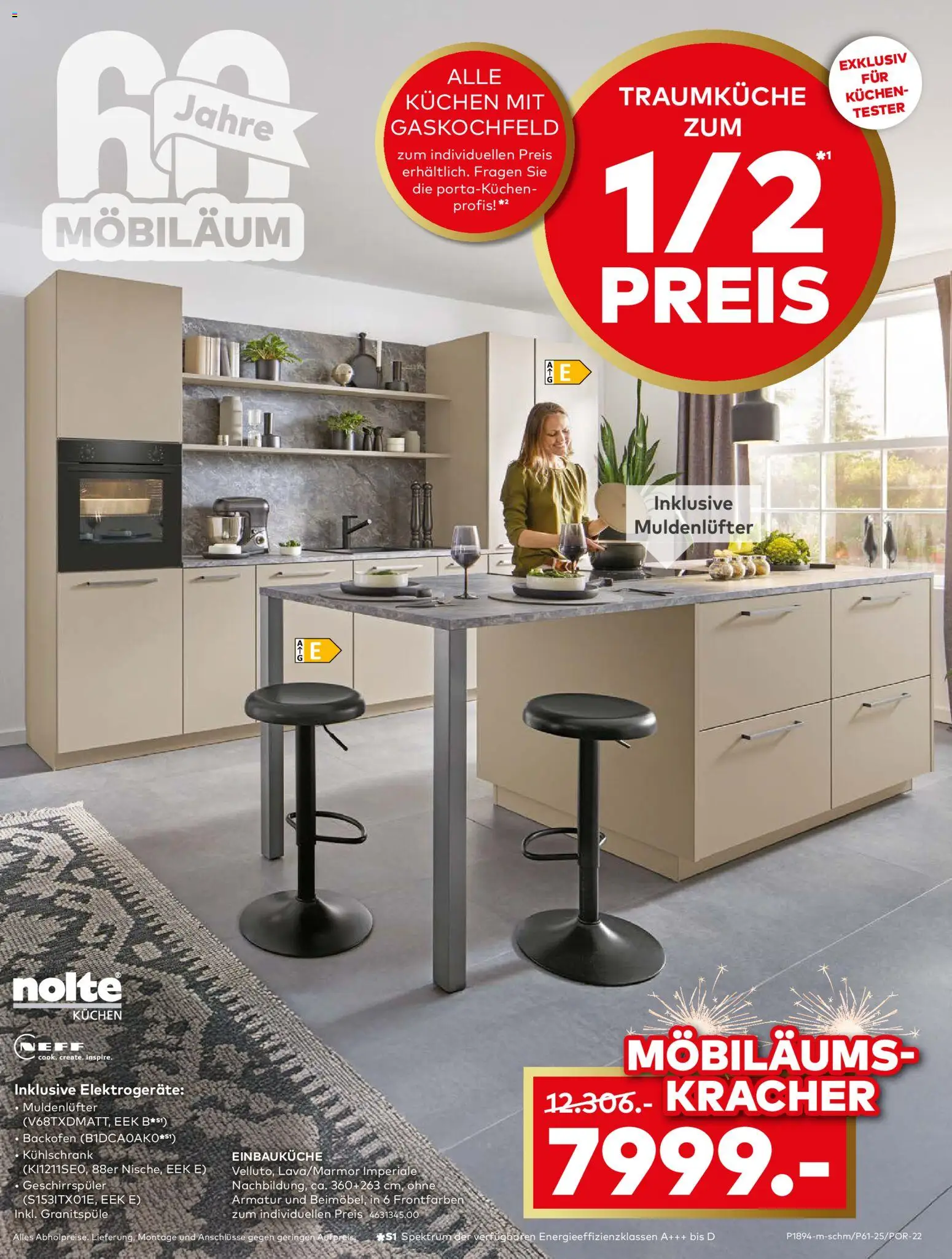 Porta! - Küchentester gesucht: jetzt bewerben und Traumküche zum halben Preis sichern – gültig ab 16.11.2025 | Seite: 9 | Produkte: Einbauküche, Armatur, Backofen, Kuchen
