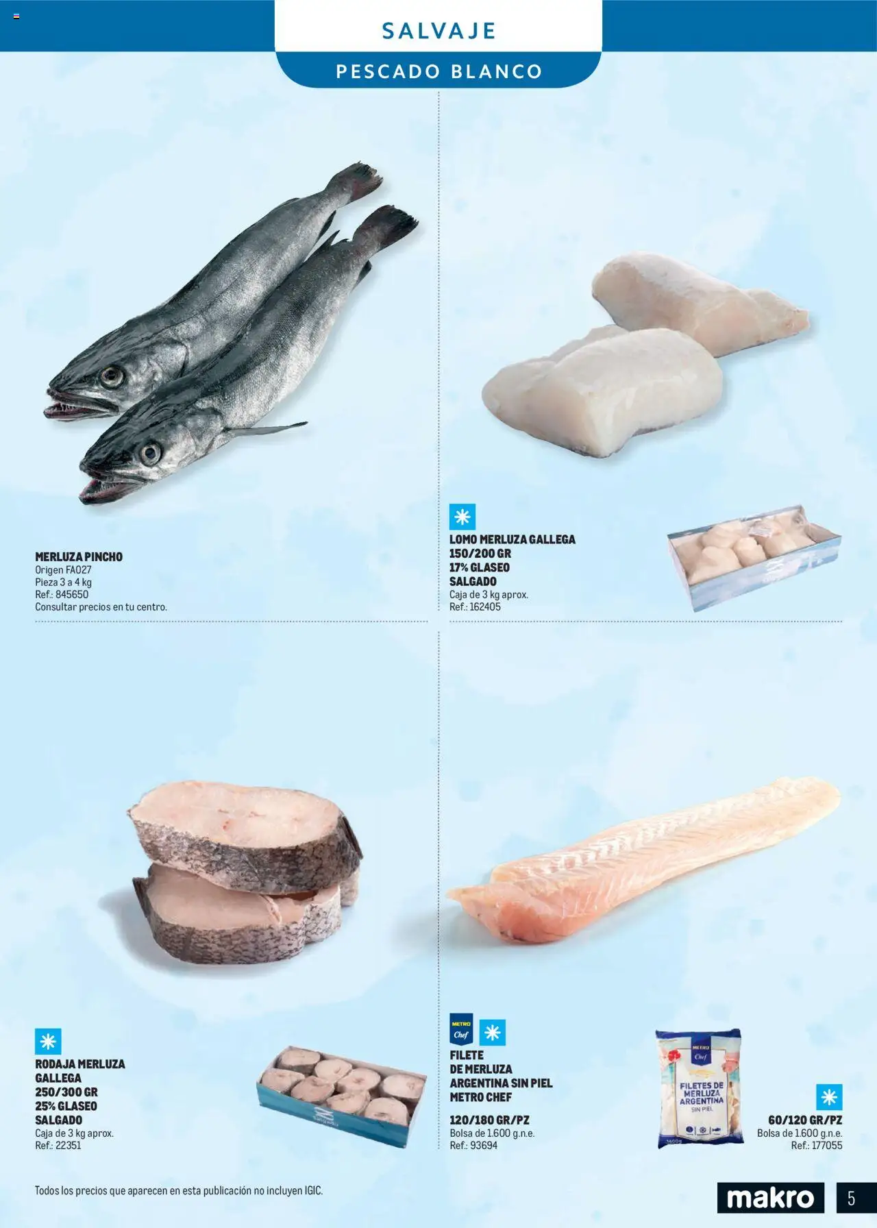 Makro - Especial Pescados Canarias │ válido desde el 11.06.2025 | Página: 5 | Productos: Pescado, Filetes de merluza, Bolsa, Caja