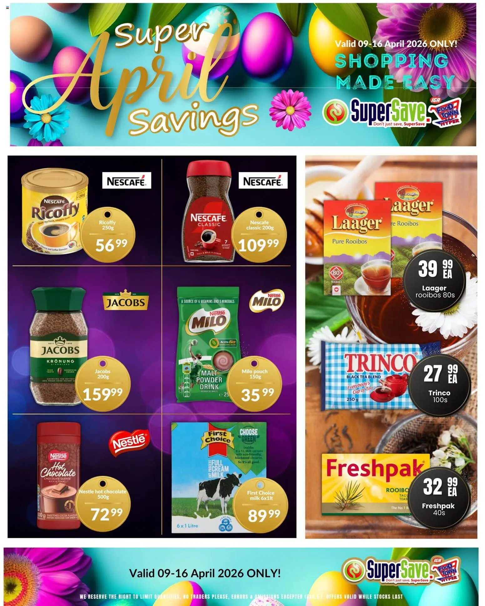 New Super Save catalogue – valid from 09.04.2026 | Page: 7 | Products: Hot chocolate, Vitamins, Chocolate, Tea