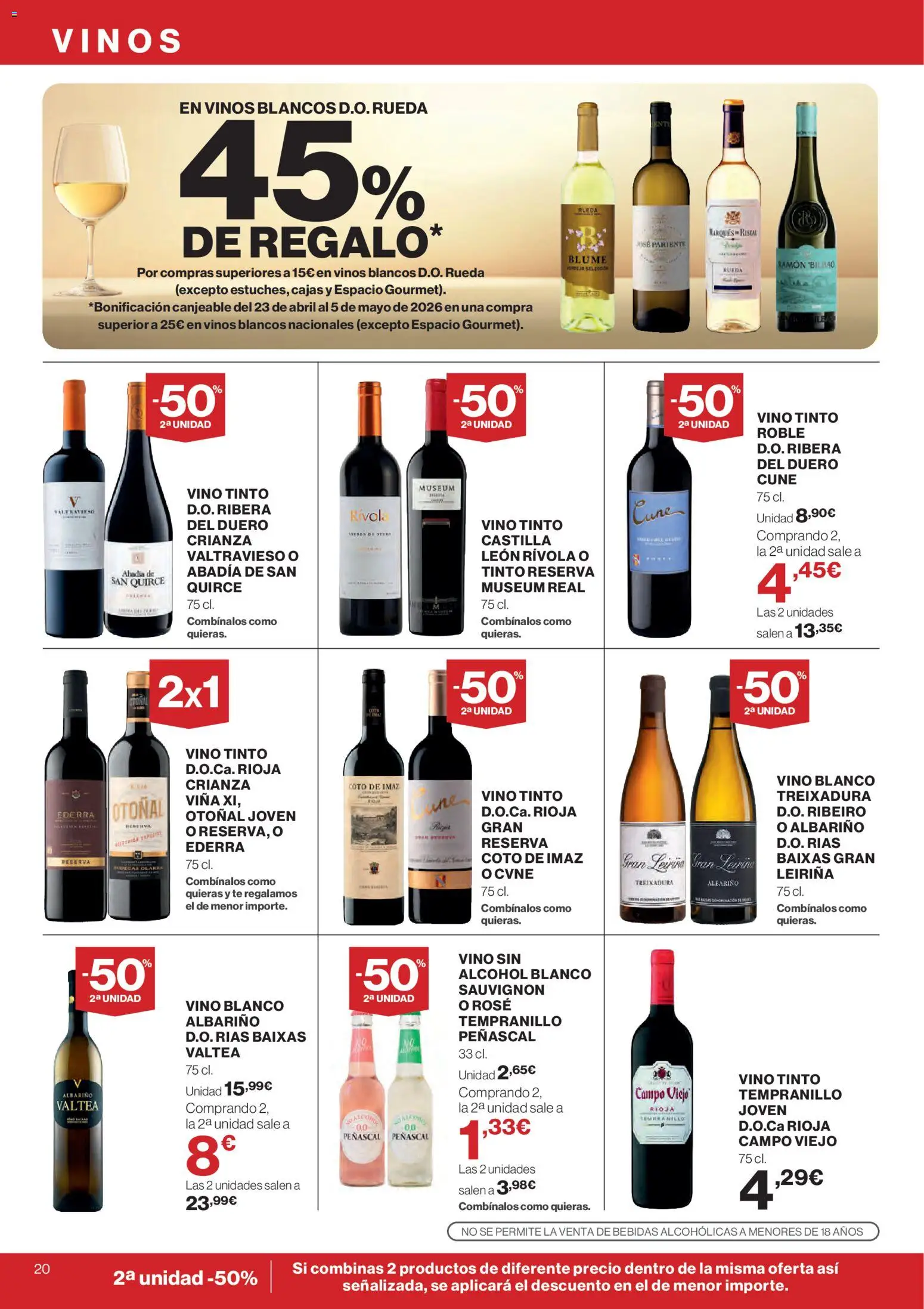 Supercor Canarias │ válido desde el 09.04.2026 | Página: 20 | Productos: Vino, Té, Γάντι φούρνου