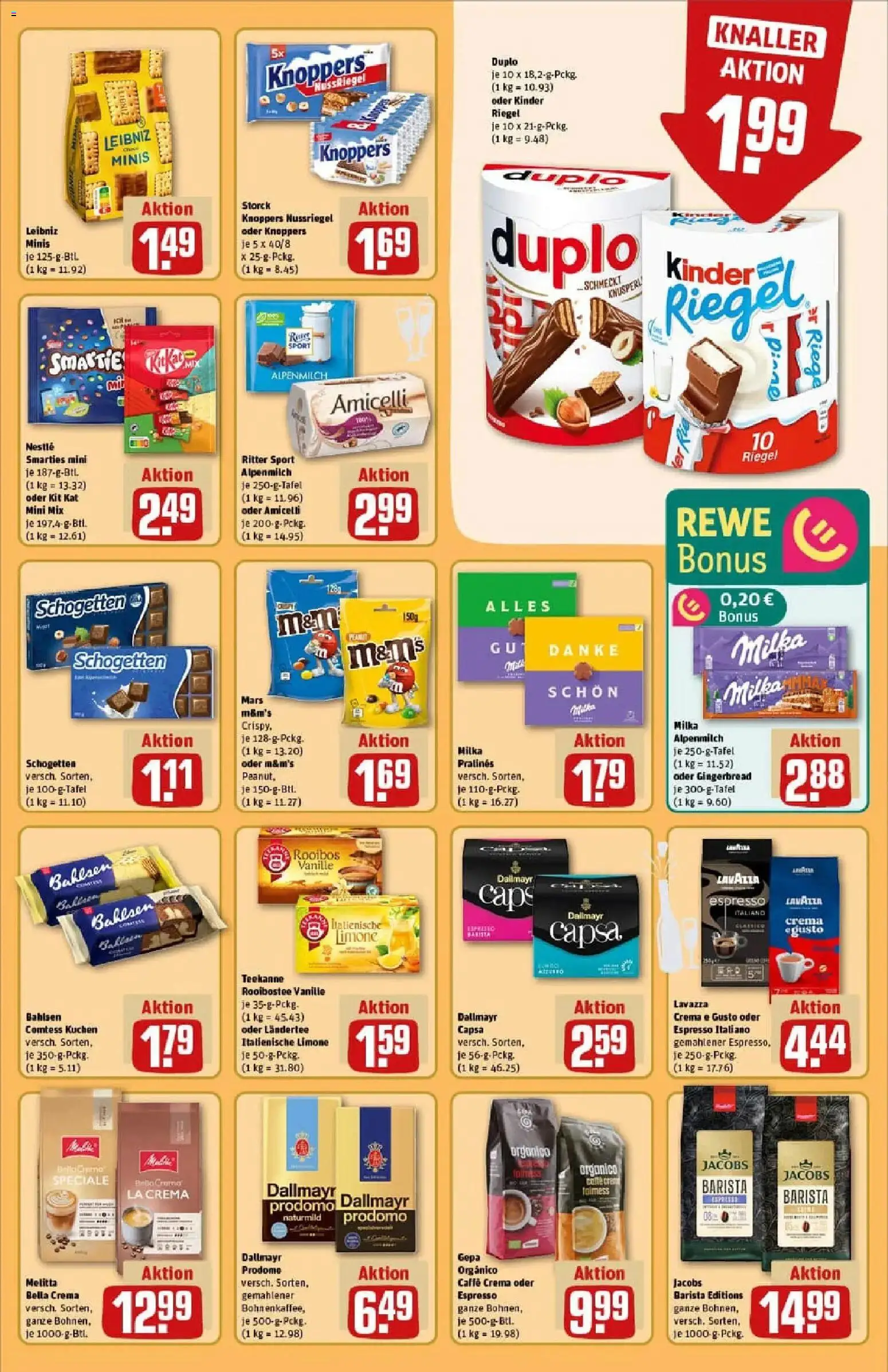 Rewe prospekt Parsberg	 – gültig ab 22.12.2025 | Seite: 19 | Produkte: Smarties, Milka, Knoppers, Schogetten