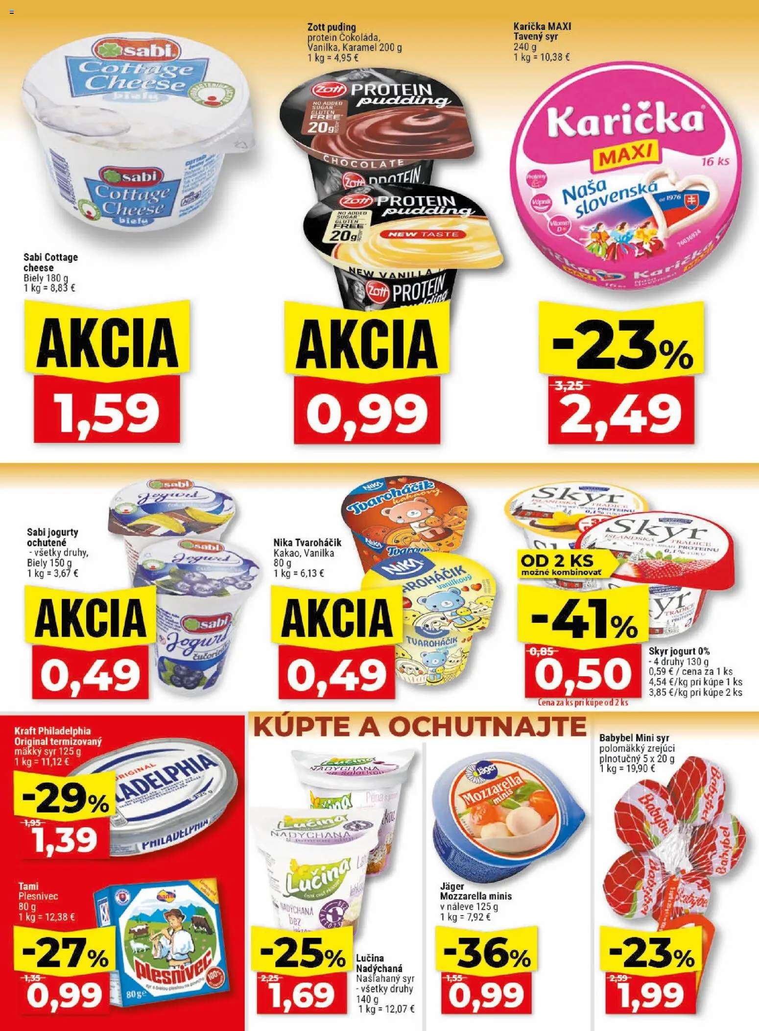 Nové Klas akcie – leták je platný od 27.04.2026 | Strana: 10 | Produkty: Syr, Jogurt, Skyr, Puding