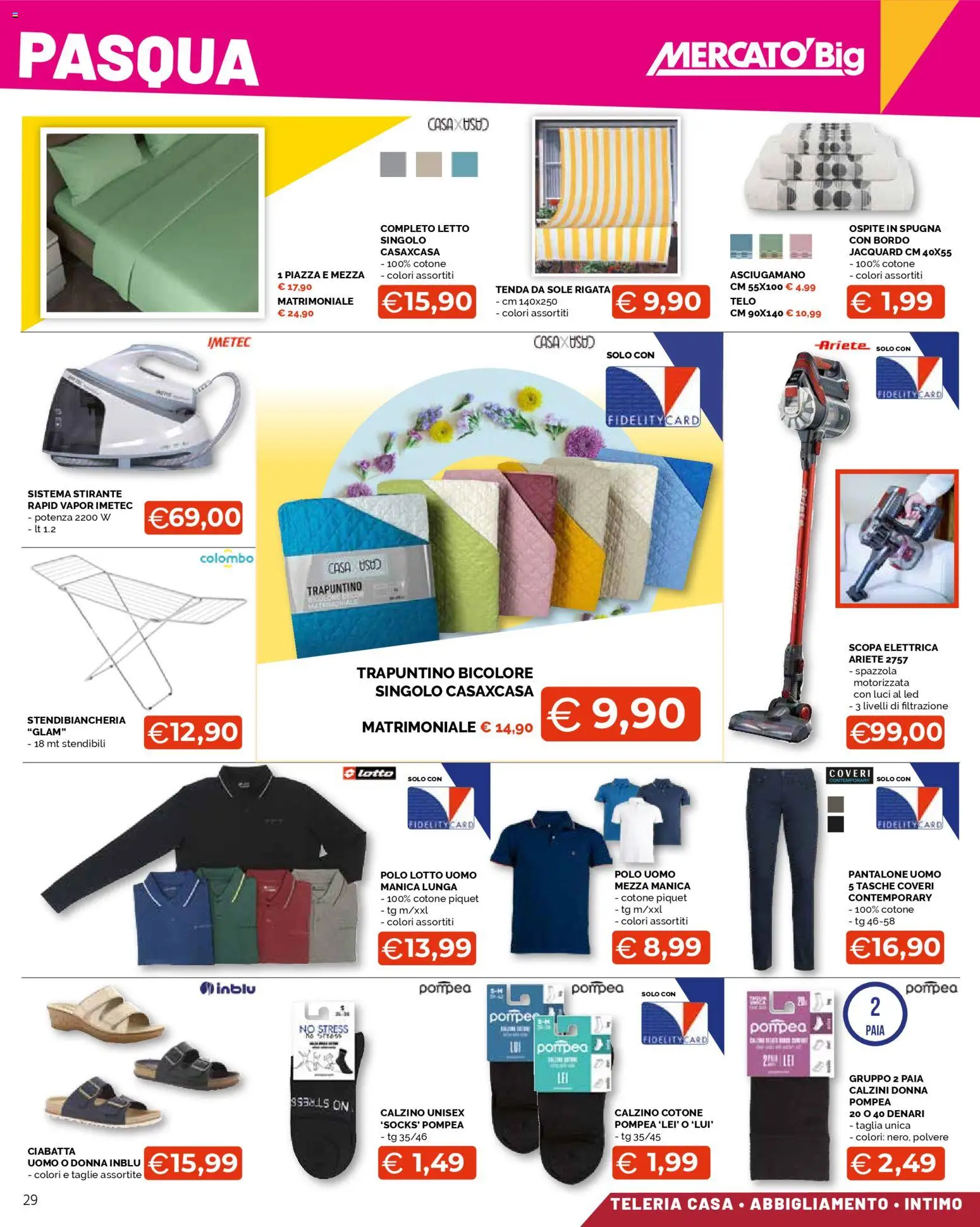 Volantino Mercatò del 23.03.2026 | Pagina: 29 | Prodotti: Tenda da sole, Tenda, Stendibiancheria, Letto