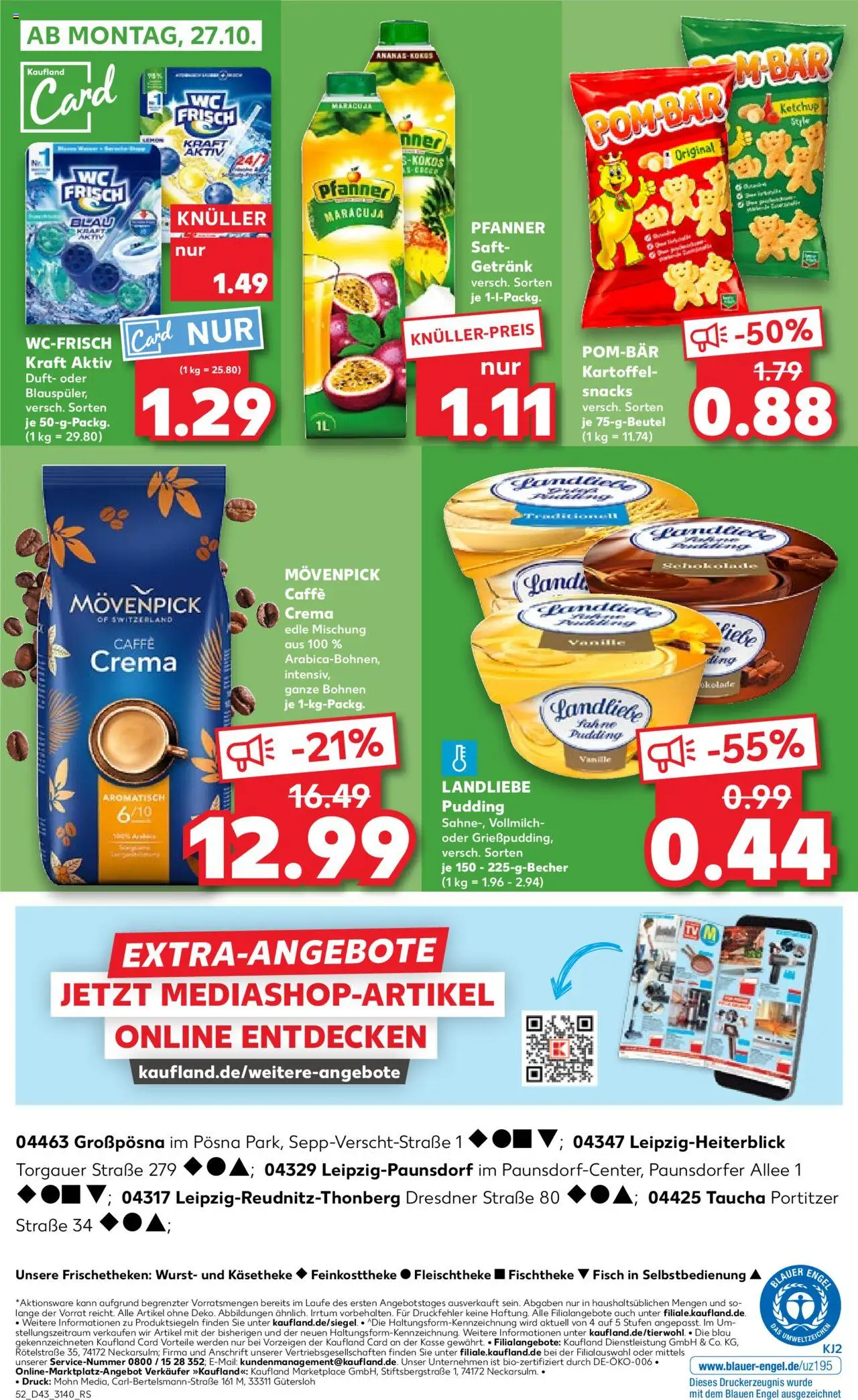 Kaufland prospekt Leipzig	 – gültig ab 23.10.2025 | Seite: 52 | Produkte: Schokolade, Duft, POM-BÄR, Wurst