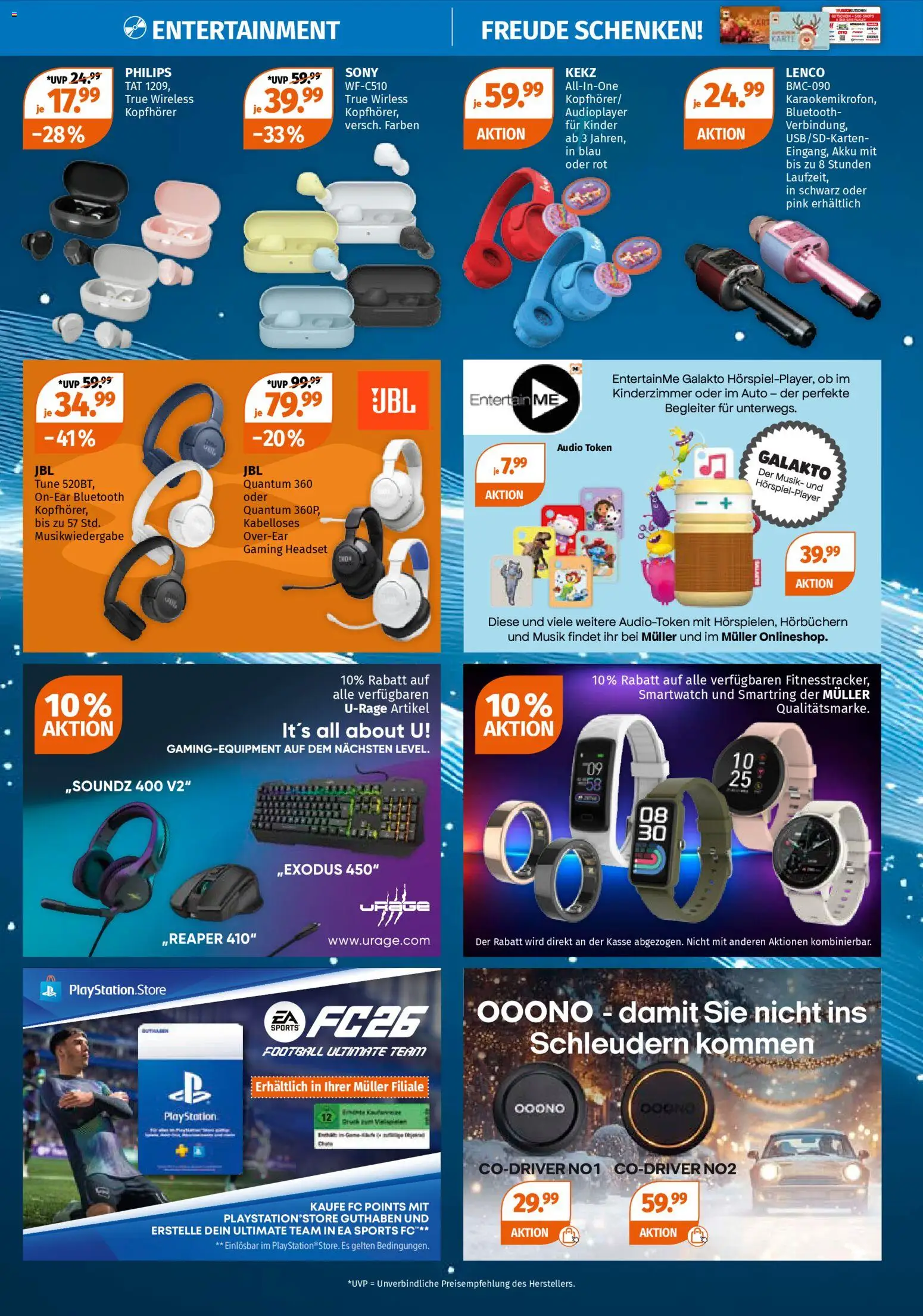 Müller Weihnachtsträume Werden Wahr  gültig ab 30.11.2025 | Seite: 20 | Produkte: Audio, Kopfhörer, Playstation, Smartwatch