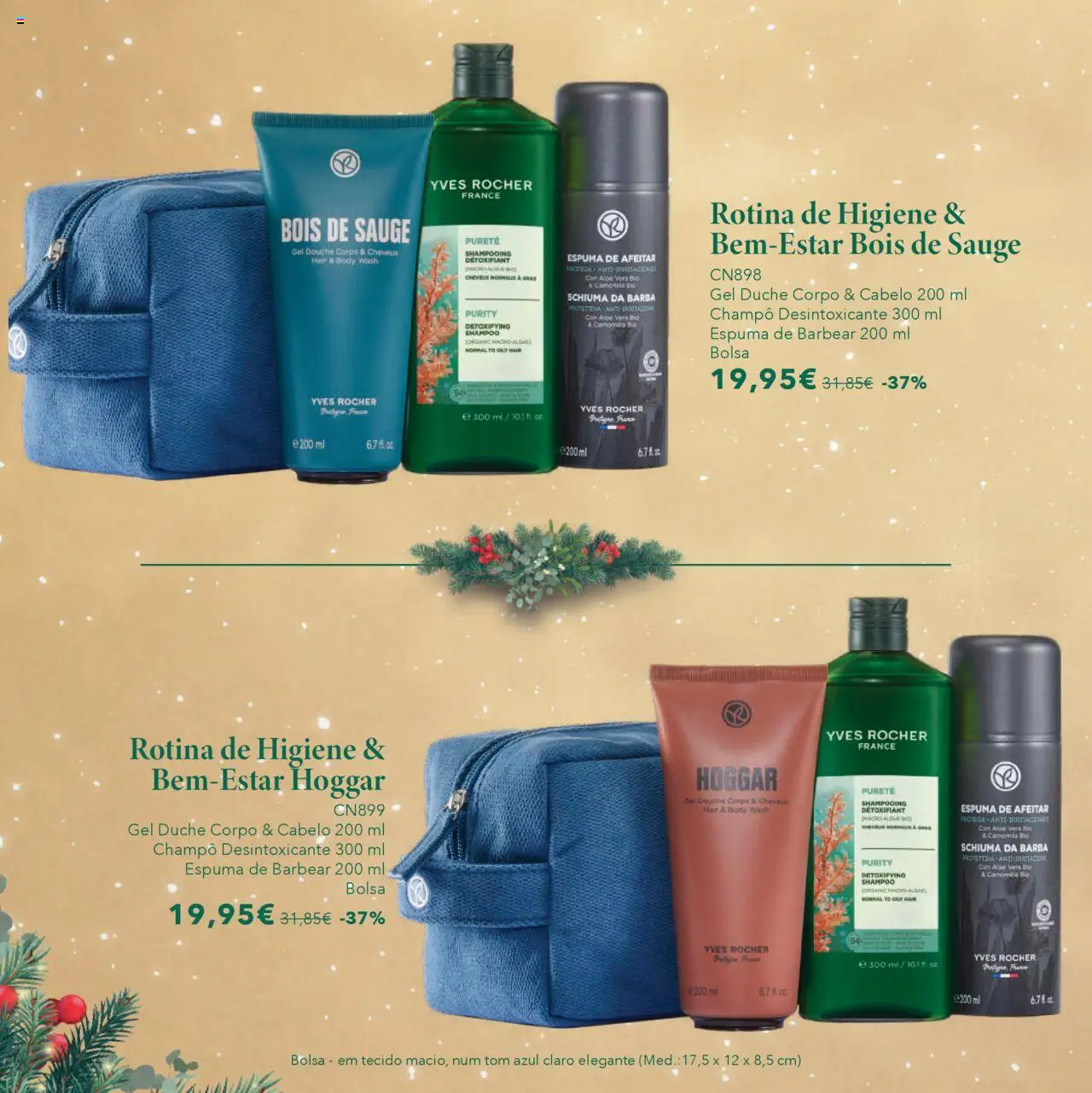 Yves Rocher Natal │ válido de 17.10.2025 | Página: 56 | Produtos: Bolsa, Shampoo, Espuma de barbear