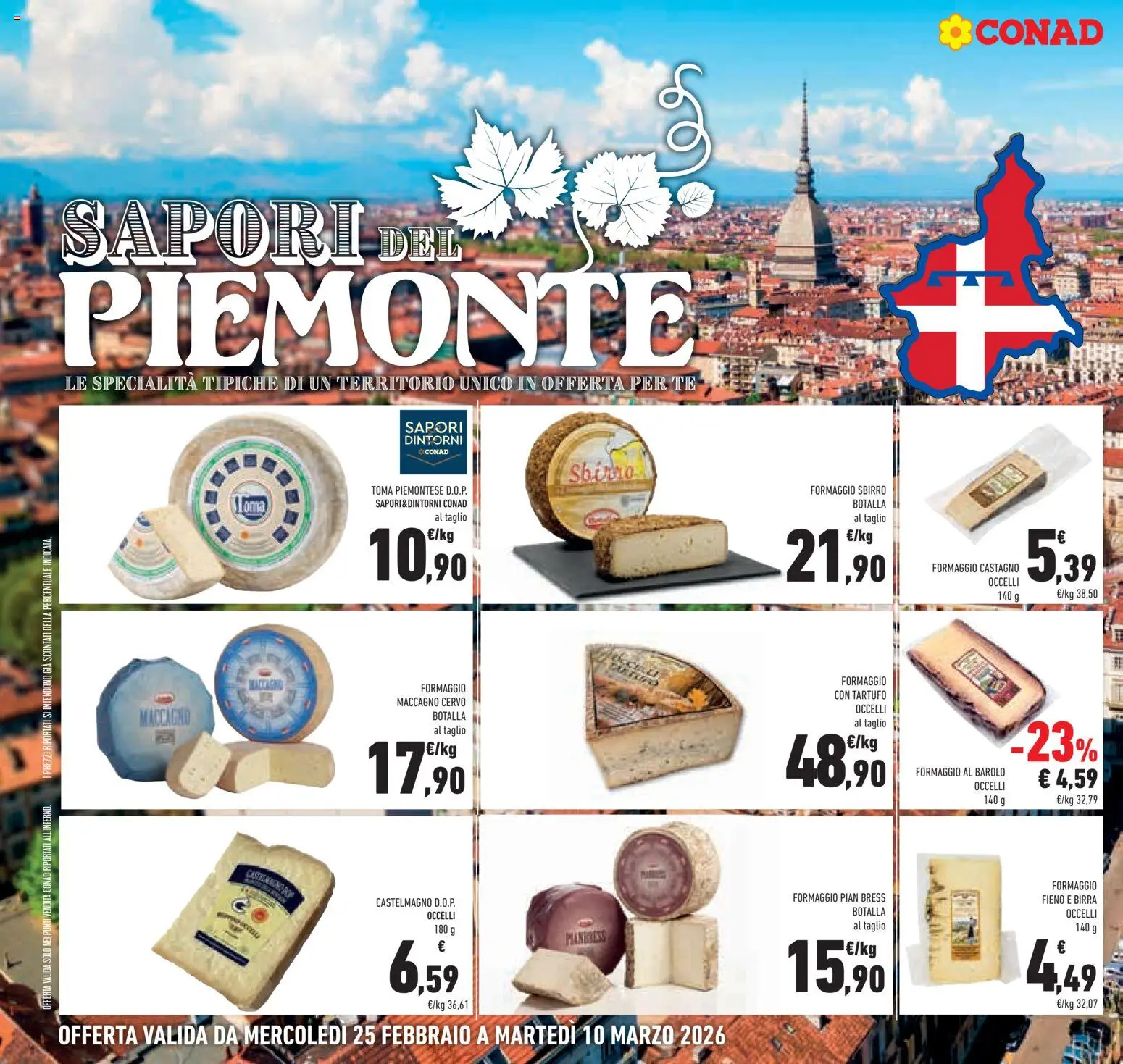 Volantino Conad del 25.02.2026 | Pagina: 22 | Prodotti: Tartufo, Birra, Tè, Formaggio