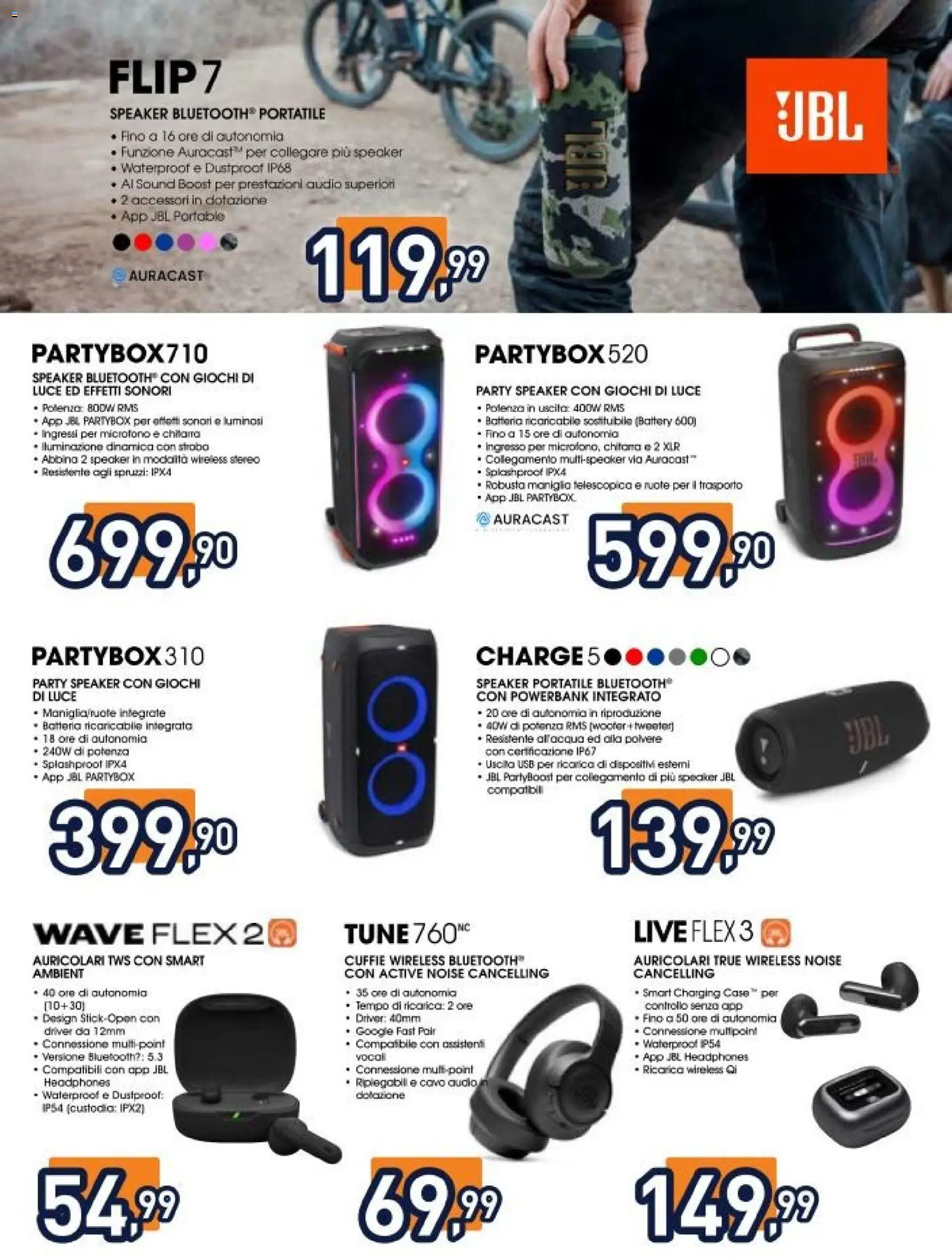 Volantino Unieuro del 20.03.2026 | Pagina: 46 | Prodotti: Audio, Cuffie, Speaker, Batteria