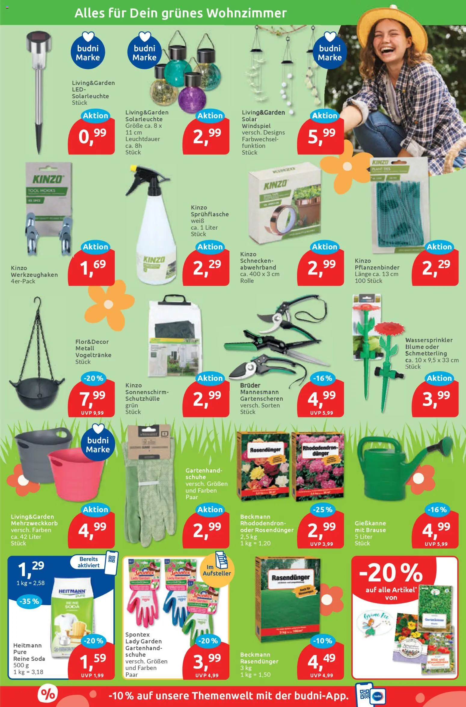 Budni Prospekt – gültig ab 13.04.2026 | Seite: 7 | Produkte: Solarleuchte, Sonnenschirm