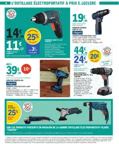 Brico E.Leclerc - Prévisualisation de Brico E.Leclerc - Bricolage valide à partir de 27.01.2026 | Page: 6 | Produits: Perceuse, Tournevis, Porte, Batterie