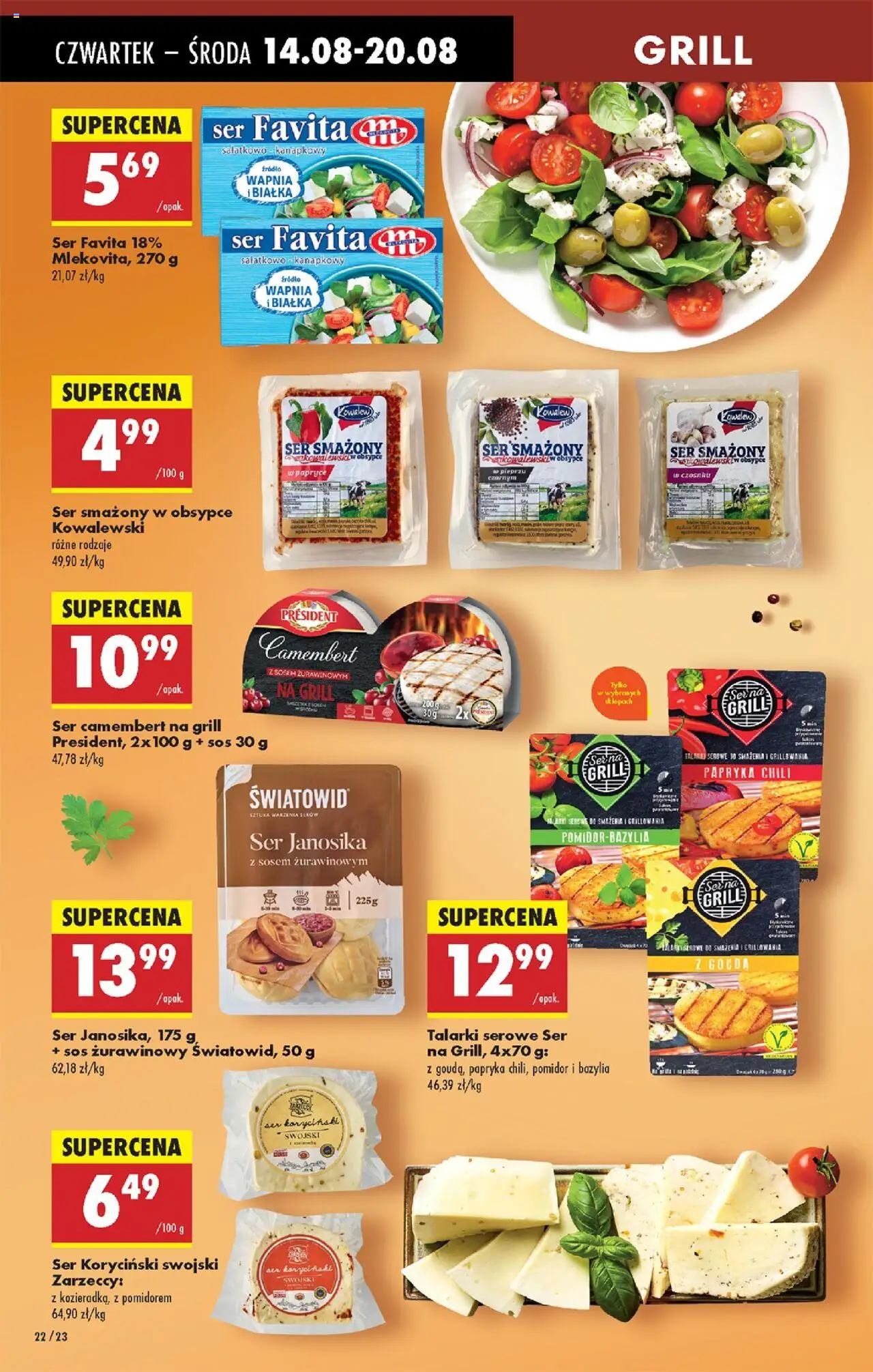 Biedronka gazetka - Oferta w tym tygodniu od 14.08.2025 | Strona: 24 | Produkty: Chili, Ser favita, Camembert, Sos