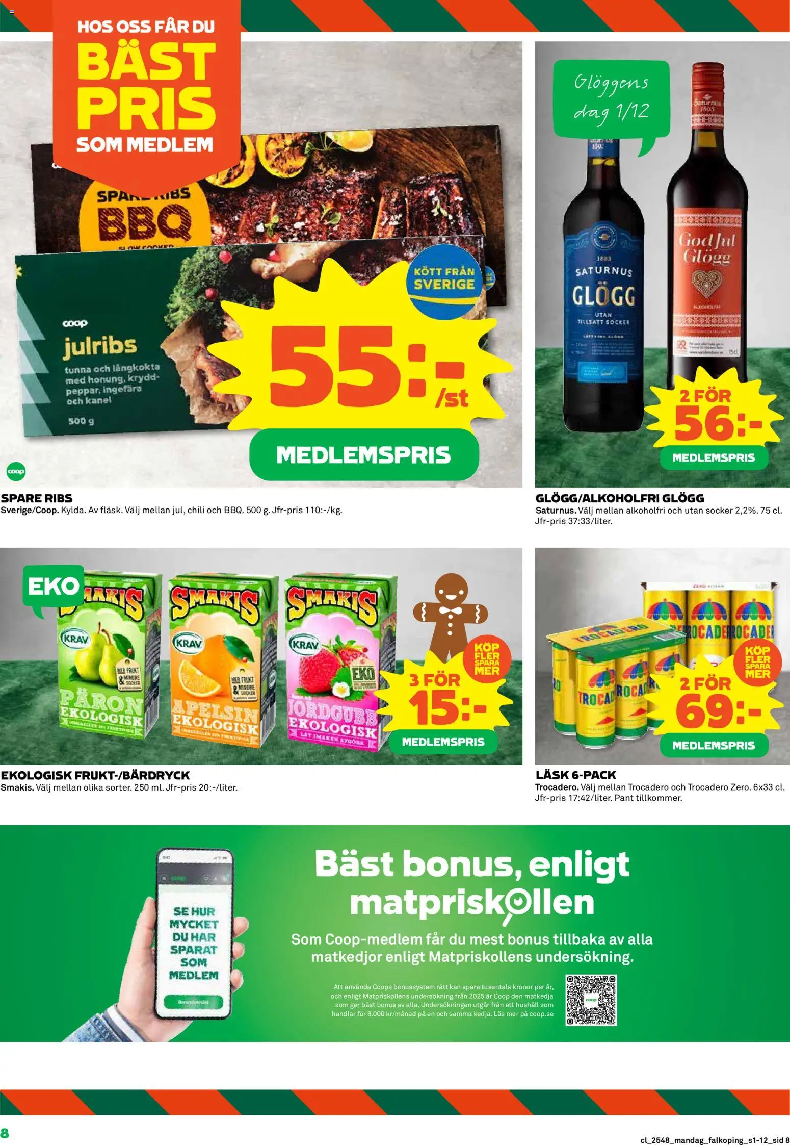 Coop reklamblad aktuell från 24.11.2025 | Sida: 8 | Produkter: Kanel, Chili, Apelsin