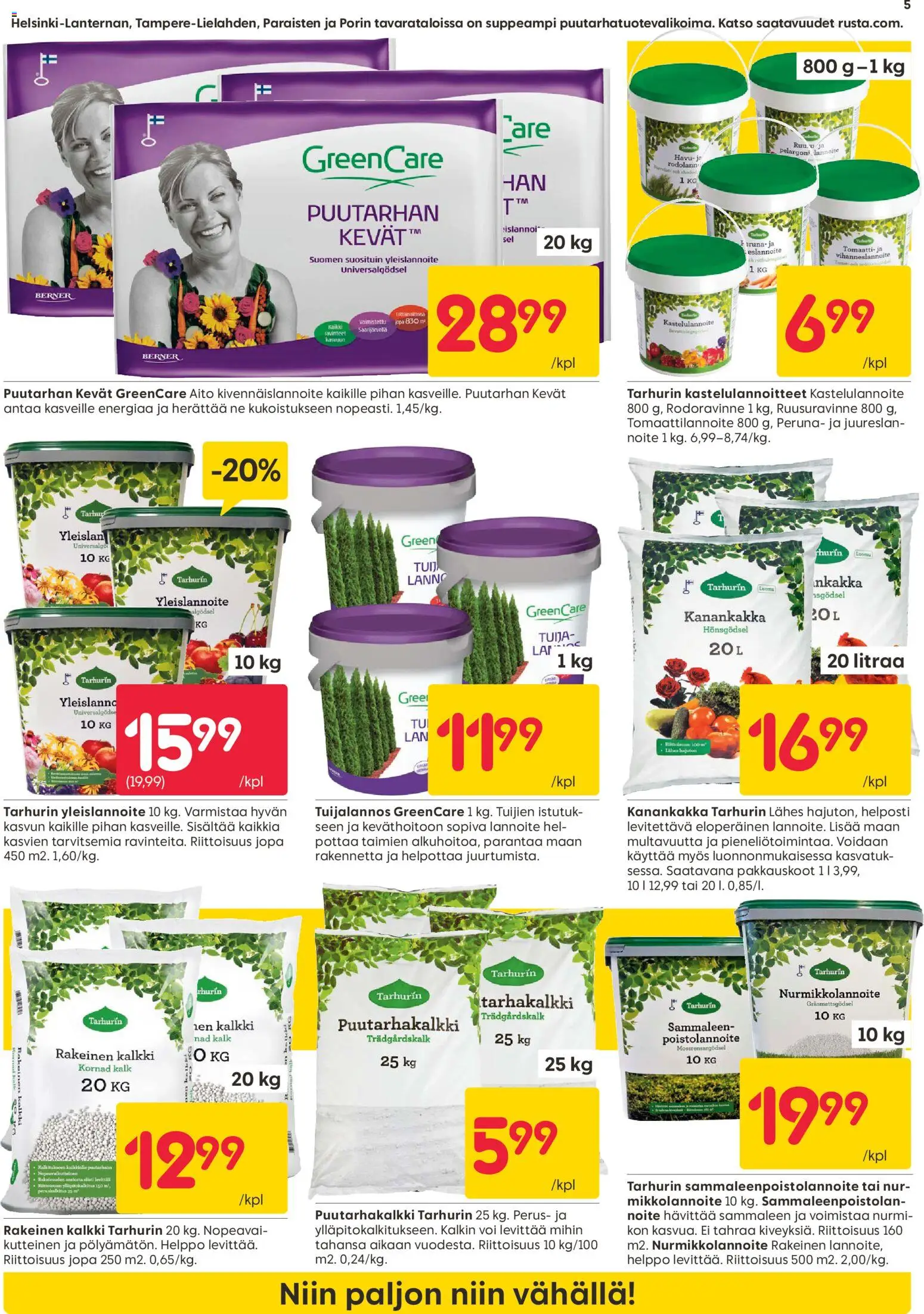 Rusta tarjoukset – voimassa 07.04.2026 alkaen | Sivu: 5 | Tuotteet: Voi, Peruna, Lannoite