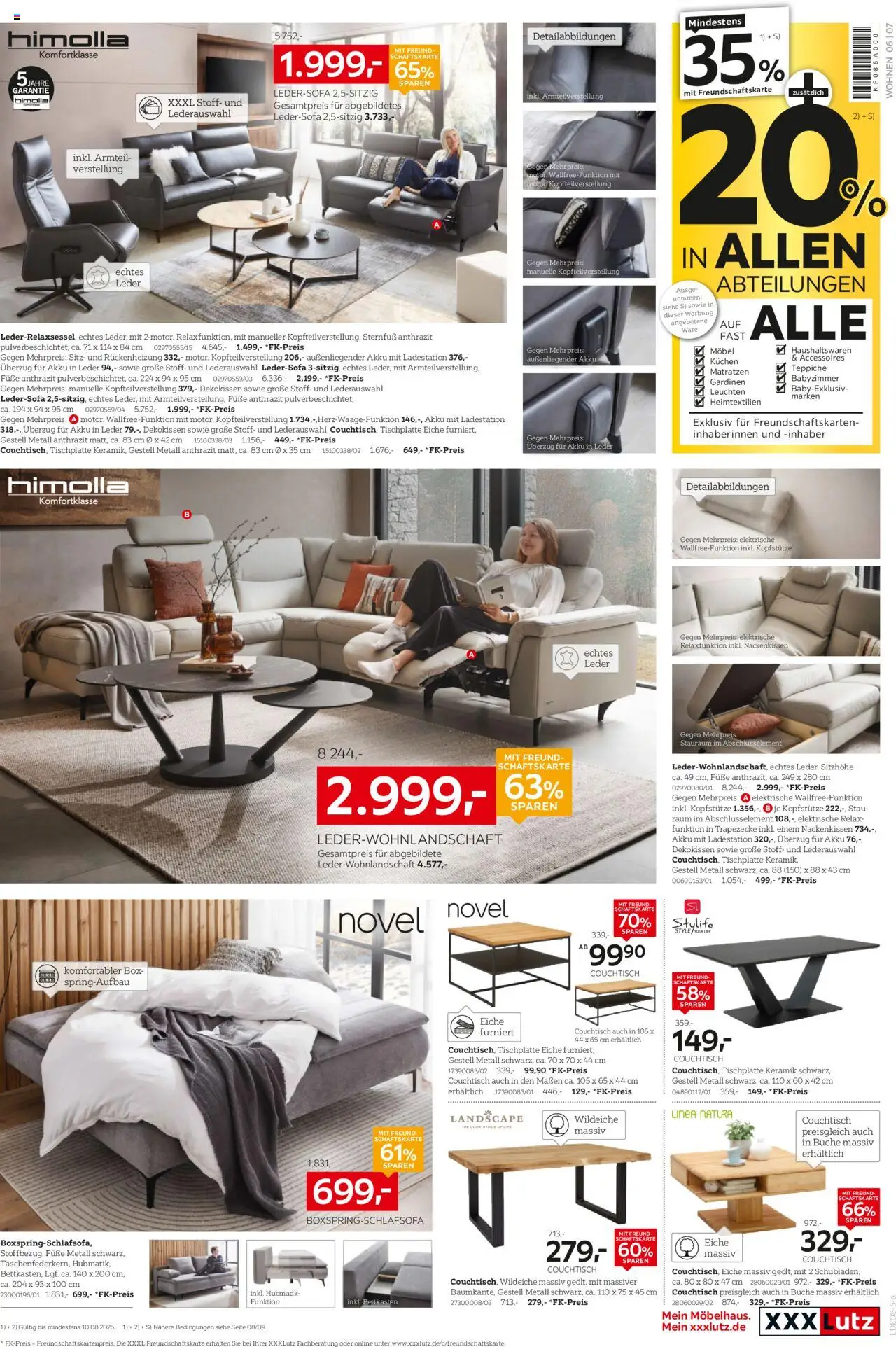 XXXL Lutz Prospekt 	 - gültig ab dem 21.07.2025 | Seite: 7 | Produkte: Ledersofa, Couchtisch, Box, Kuchen