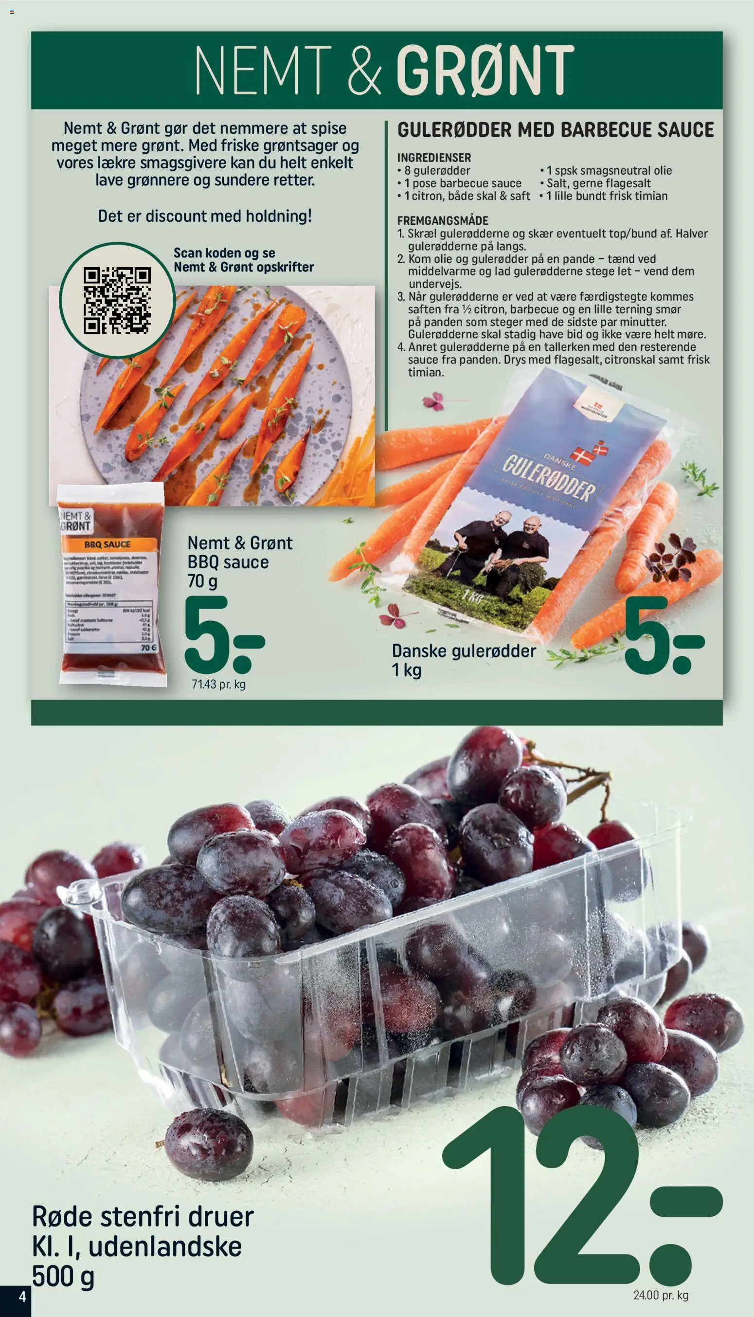 Rema 1000 tilbudsavis – gyldig fra 01.03.2026 | Side: 4 | Produkter: Smør, Olie, Gulerødder, Timian