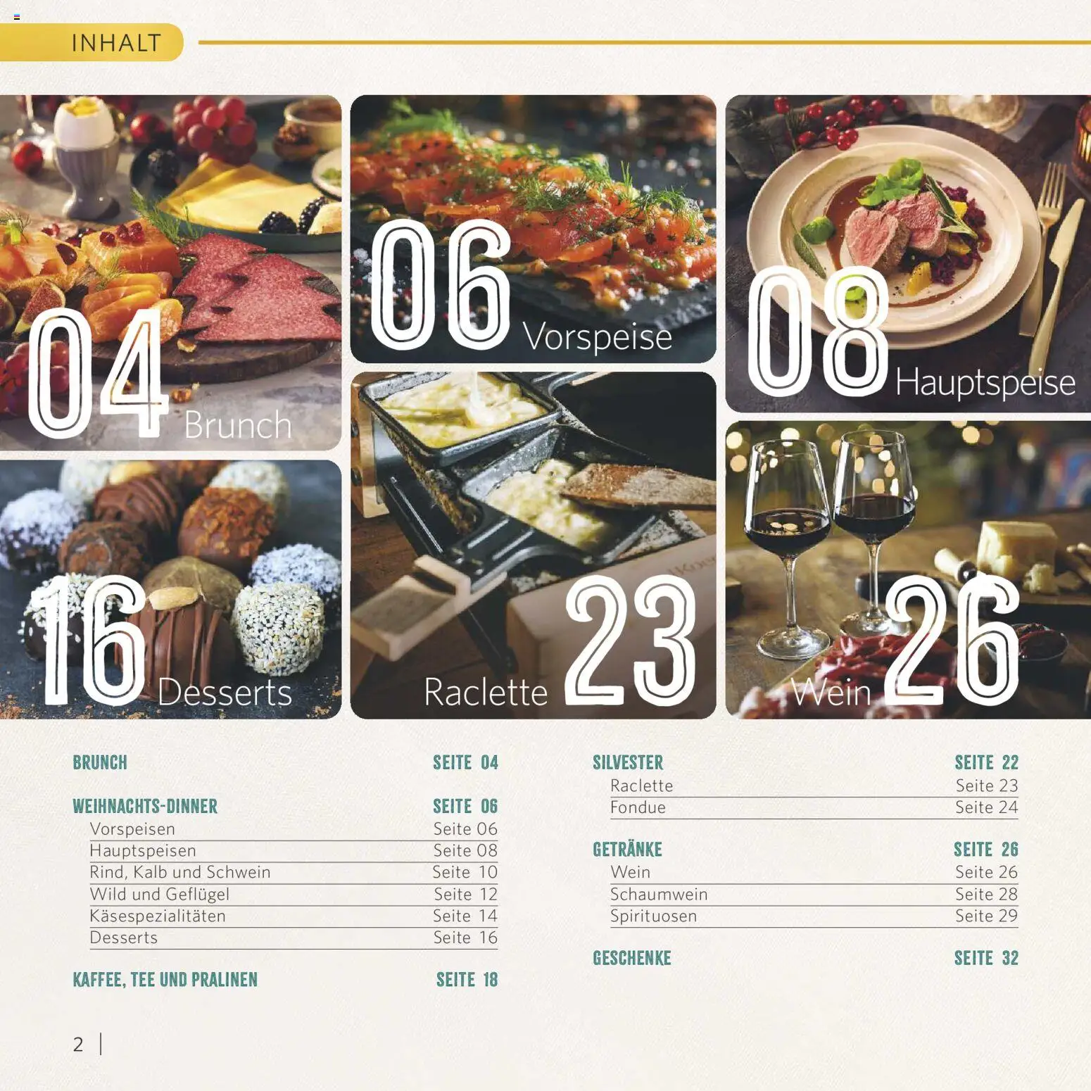 Combi - Festliche Momente – gültig ab 24.11.2025 | Seite: 2 | Produkte: Wein, Tee, Raclette, Fondue