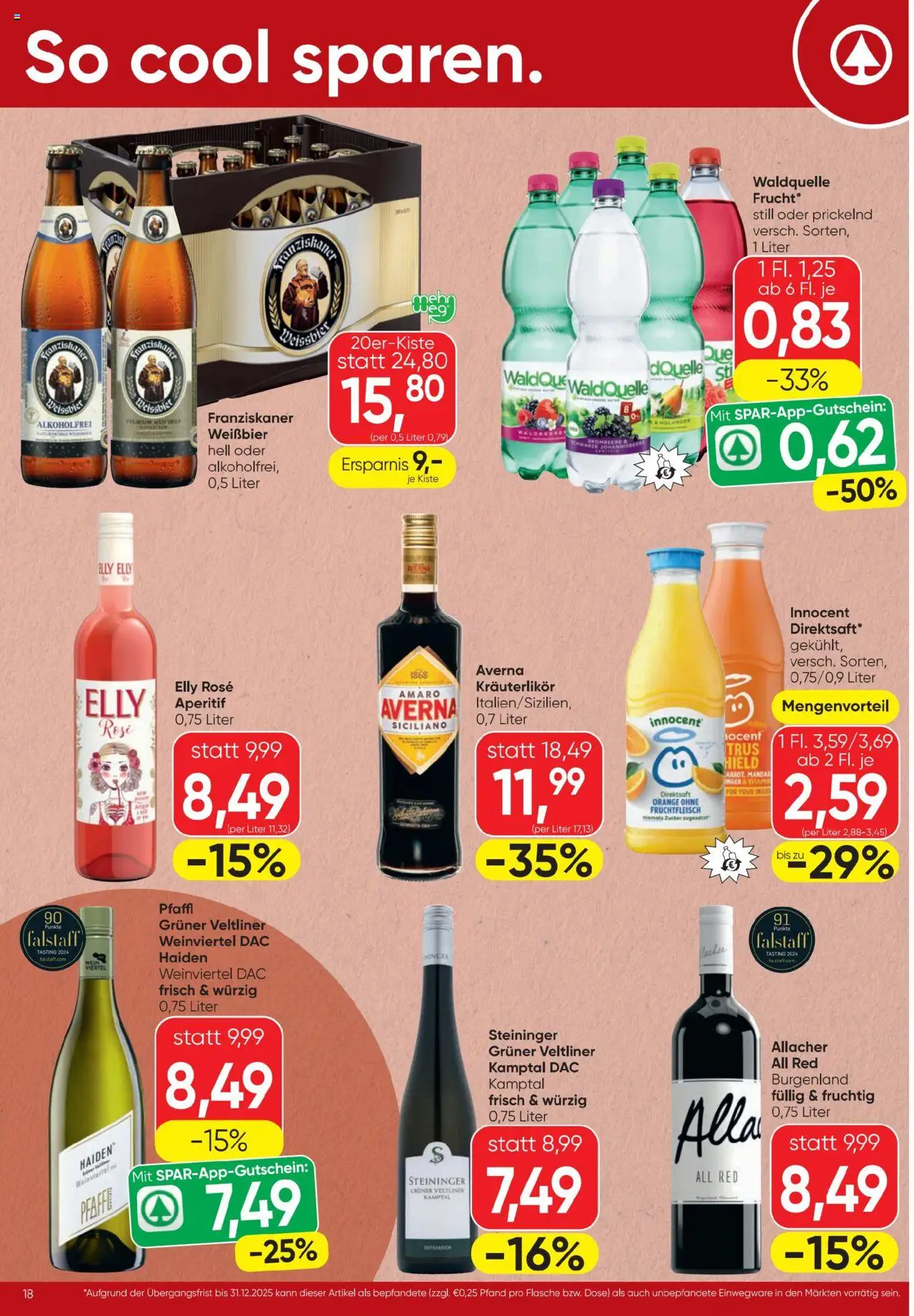 Spar Flugblatt gültig ab 18.06.2025 | Seite: 18 | Produkte: Zucker, Wein