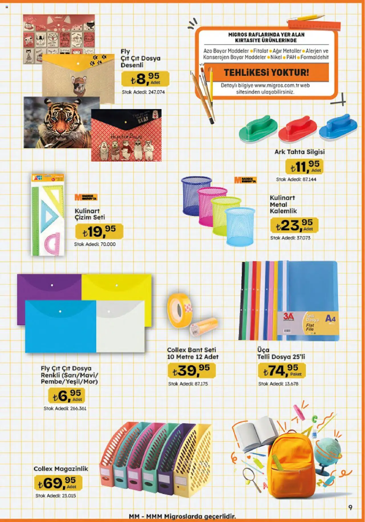 Migros Katalog - Migroskop - 11.09.2025 tarihinden itibaren geçerlidir | Sayfa: 9 | Ürünler: Magazinlik, Tahta silgisi, Kalemlik, Bant