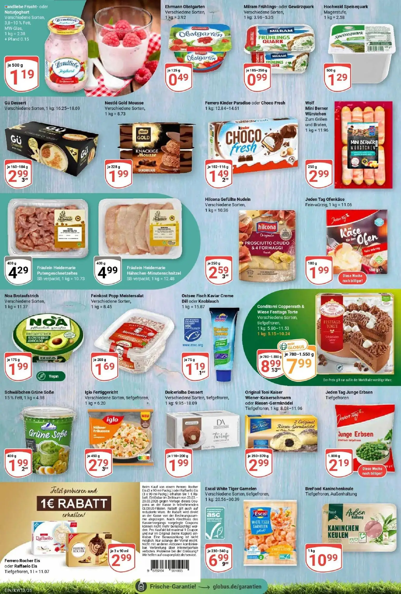 Globus prospekt Homburg-Einöd	 – gültig ab 23.03.2026 | Seite: 13 | Produkte: Avocado, Soße, Knoblauch, Nudeln