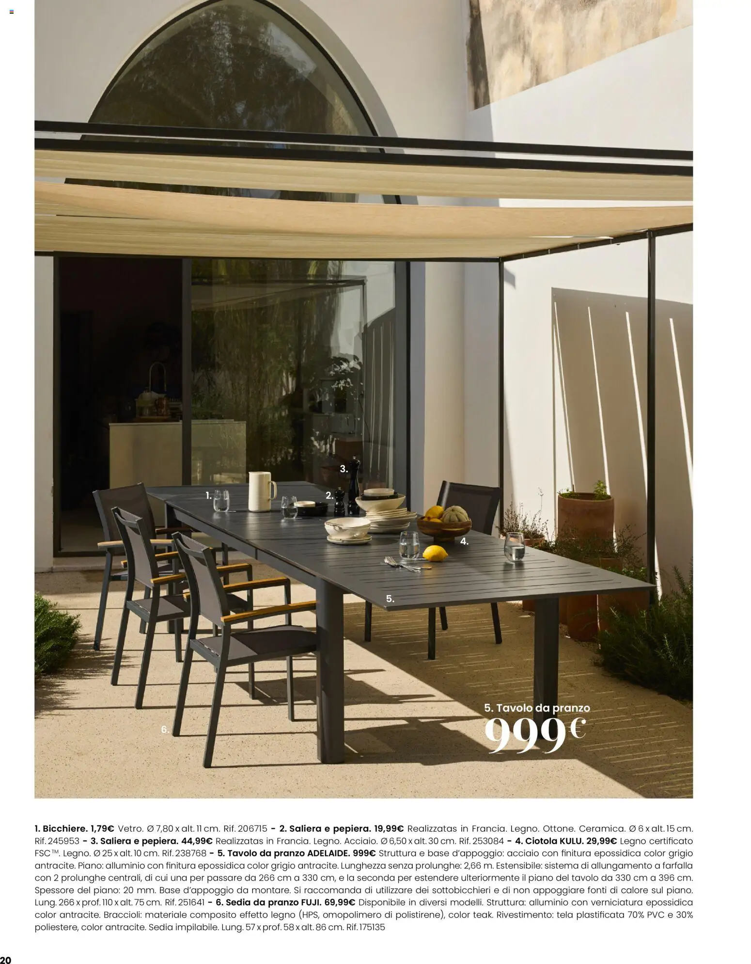 Volantino Maisons du Monde del 12.03.2026 | Pagina: 20 | Prodotti: Alluminio, Tavolo, Sedia, Ciotola