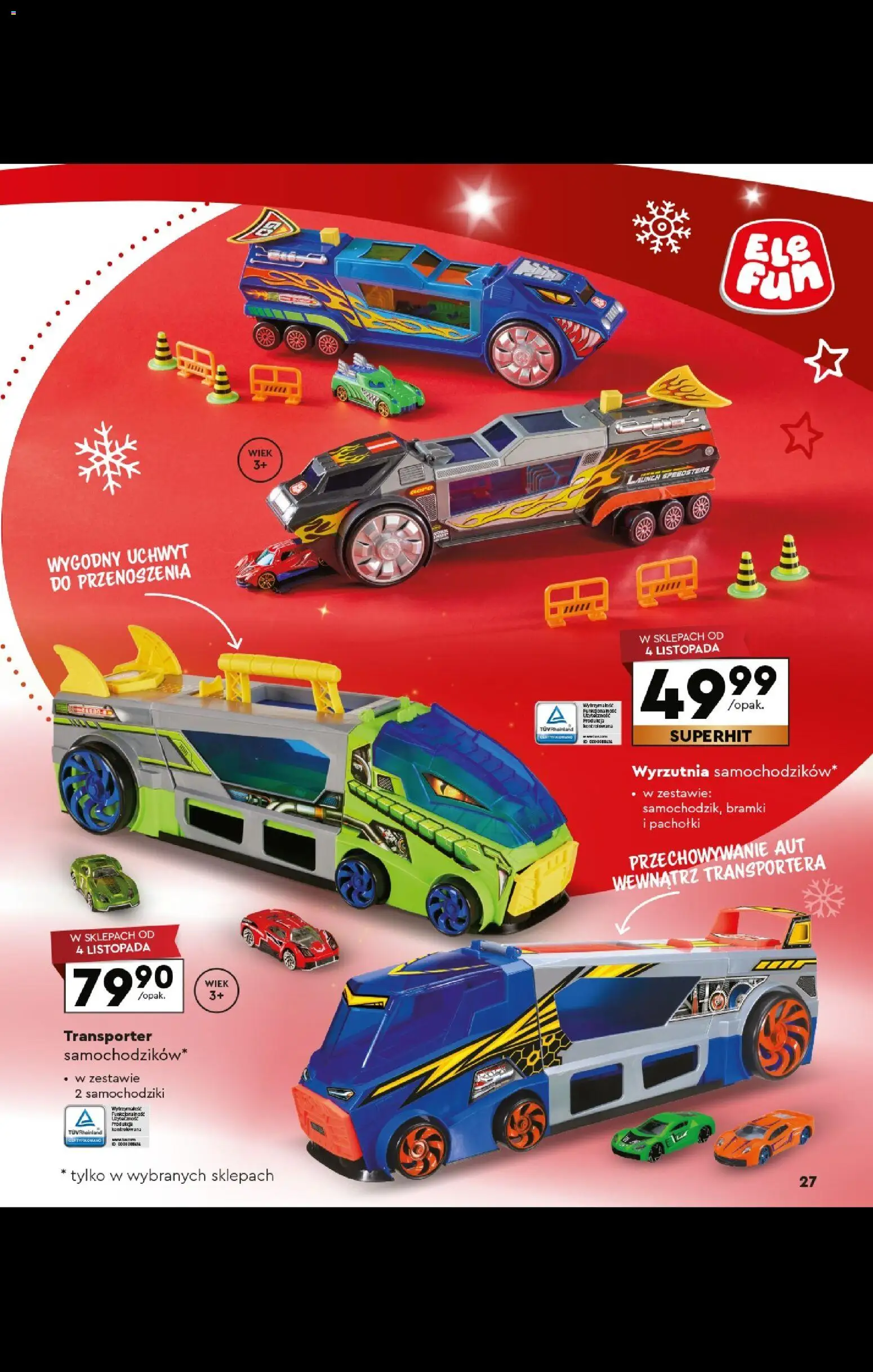 Biedronka gazetka - Kraina zabawek od 27.10.2025 | Strona: 27 | Produkty: Wyrzutnia