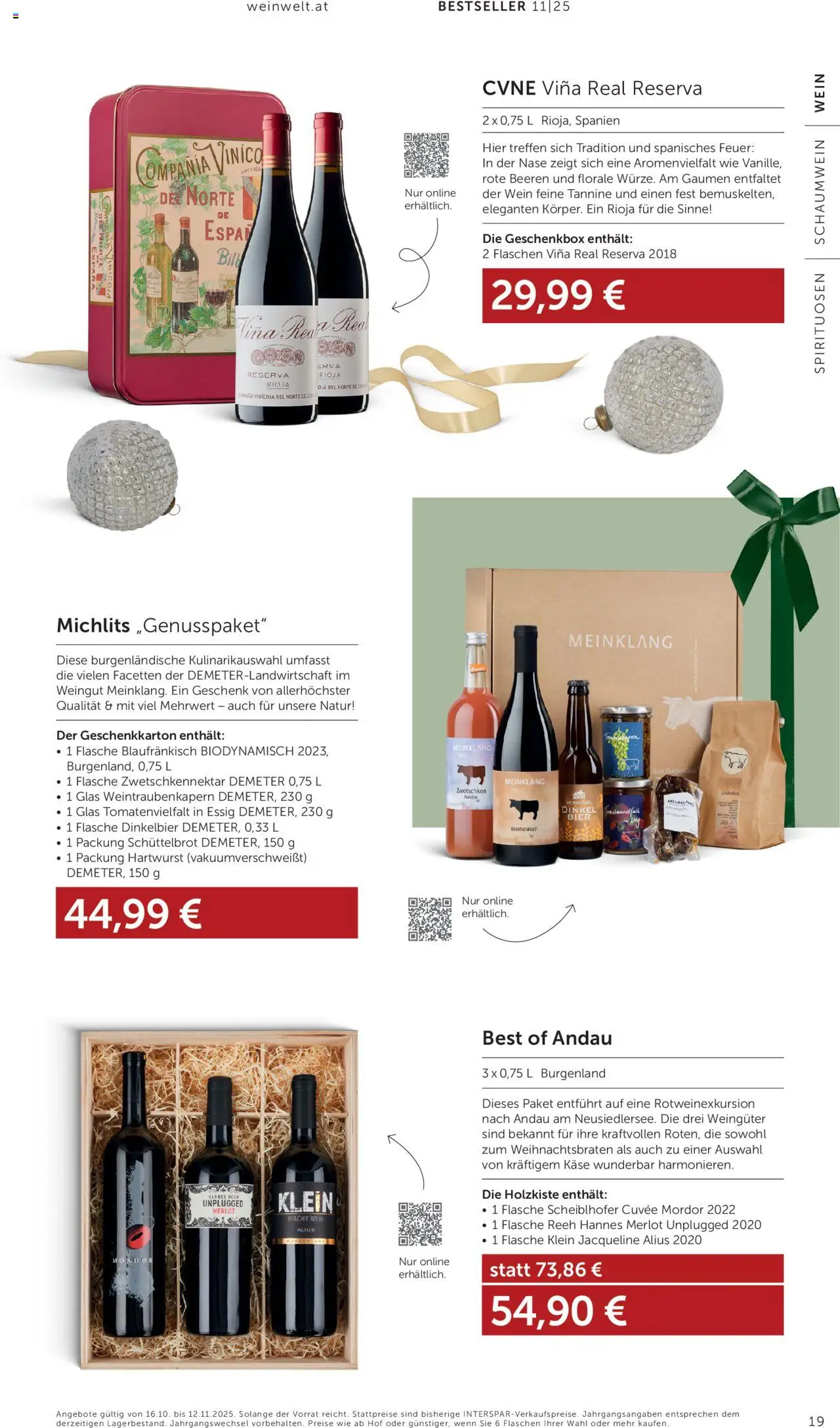 Interspar Wein Welt gültig ab 16.10.2025 | Seite: 19 | Produkte: Käse, Wein, Bier