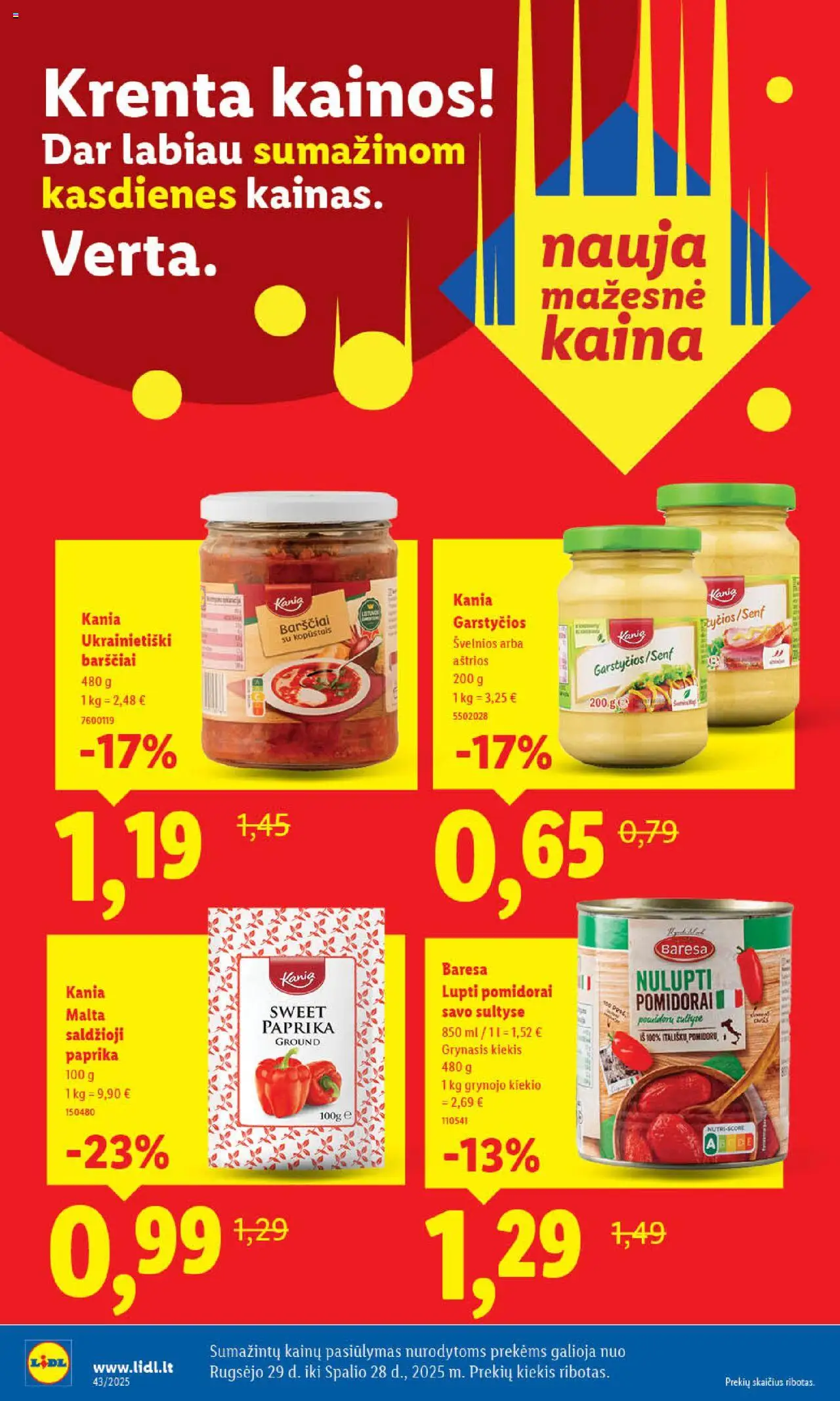 LIDL akcijos nuo 20.10.2025 | Puslapis: 4 | Prekių: Paprika, Pomidorai