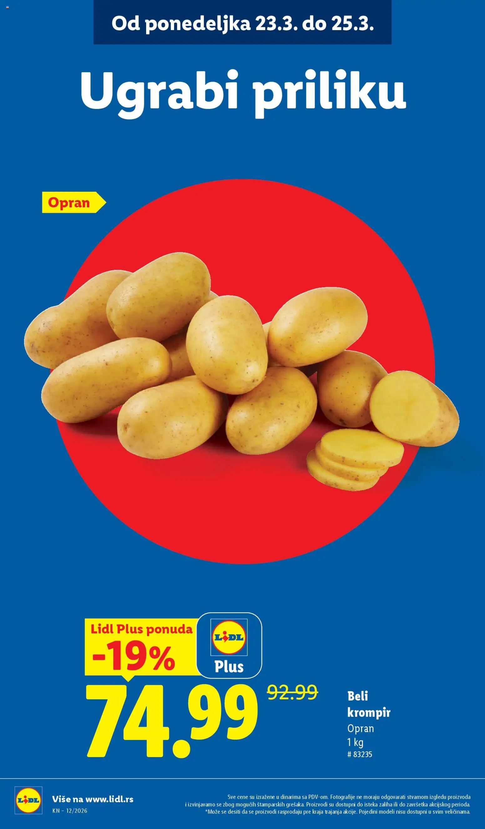 Lidl katalog - važi od 19.03.2026 | Strana: 10 | Proizvode: Krompir, Beli krompir