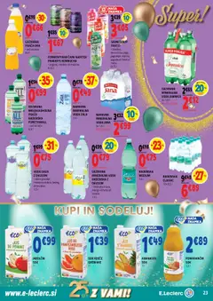 E.leclerc katalog akcije – veljaven od 22.10.2025 | Stran: 23 | Izdelki: Mineralna voda, Voda, Limona, Breskev
