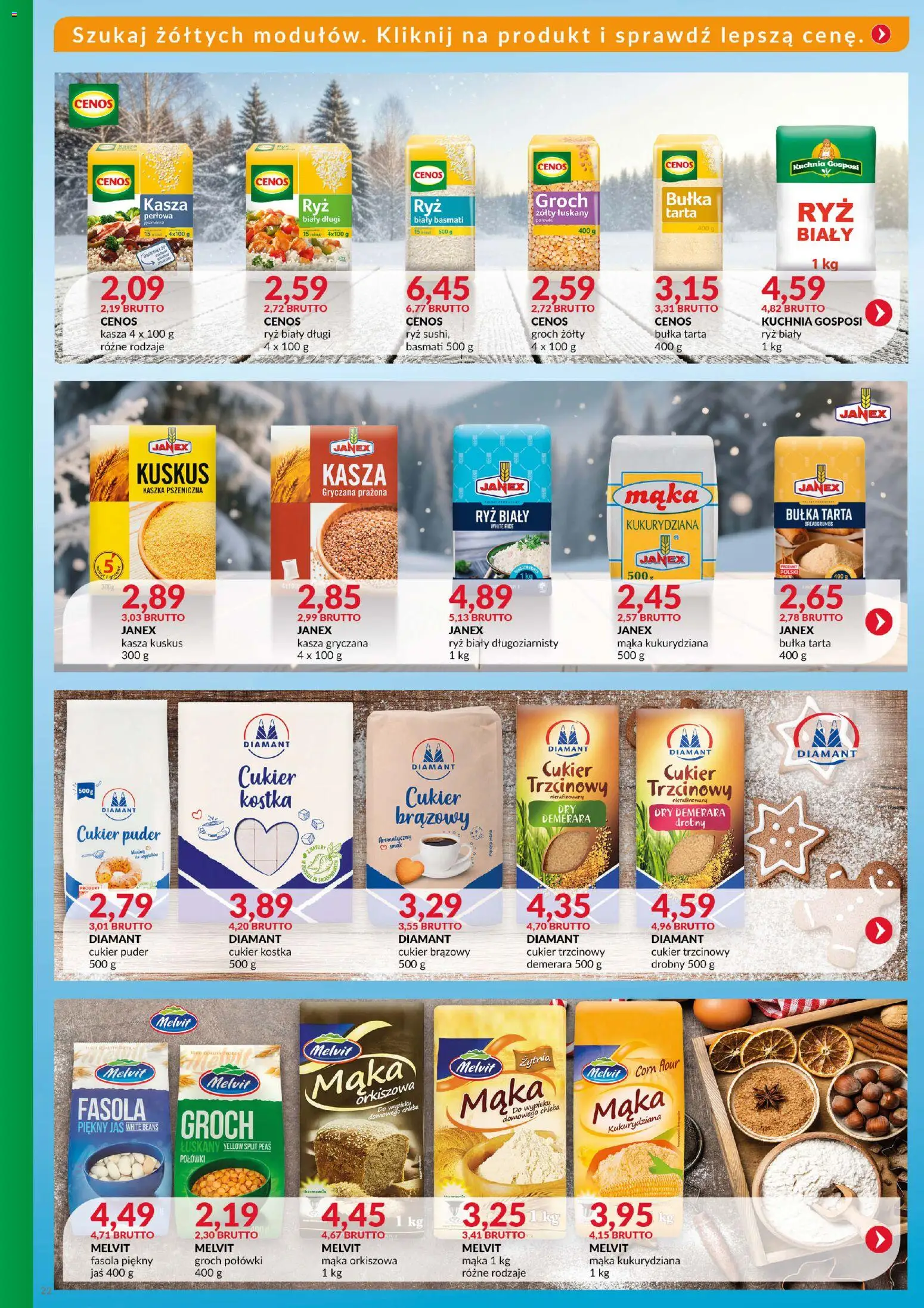 Eurocash Gazetka - Katalog Artykułów Spożywczych od 16.11.2025 | Strona: 21 | Produkty: Cukier puder, Bułka tarta, Ryż, Mąka kukurydziana
