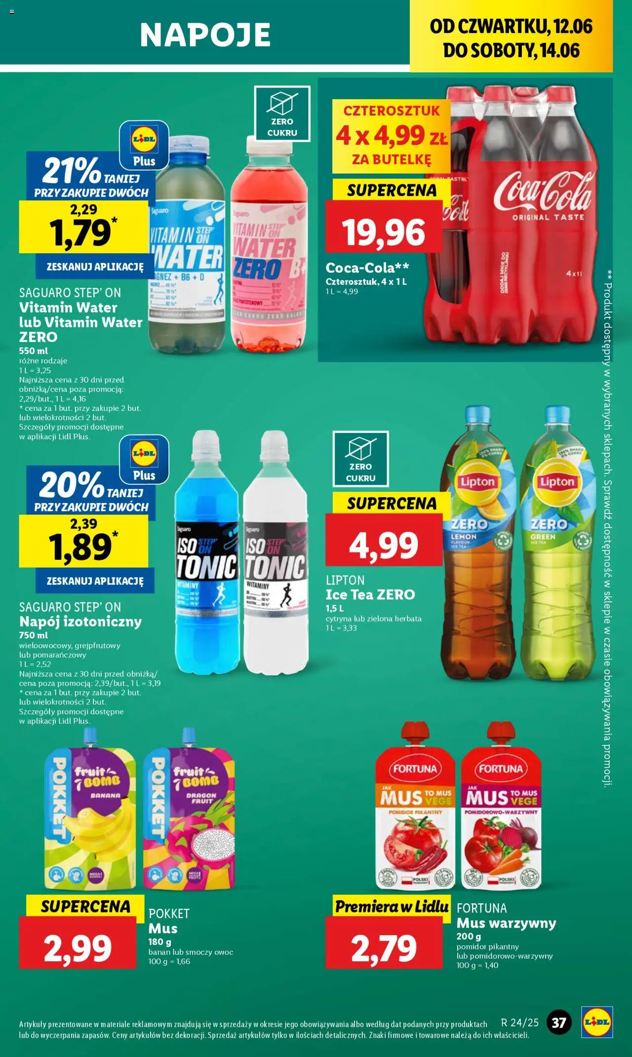 Lidl Gazetka od 12.06.2025 | Strona: 39 | Produkty: Ice Tea, Napoje, Banan, Herbata