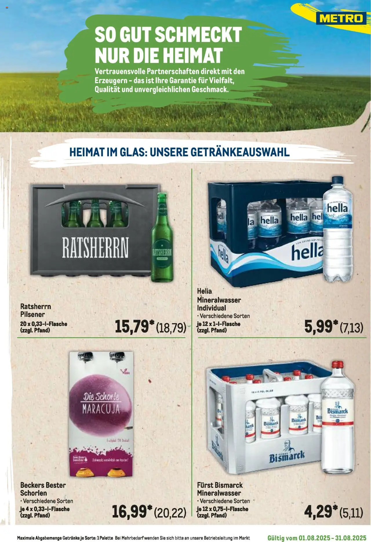 Metro Regionaler Flyer - gültig ab dem 01.08.2025 | Seite: 27 | Produkte: Mineralwasser, Hella