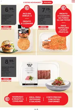 Pré-visualização Continente - Novidades de que toda a gente gosta válido de 10.02.2026 | Página: 5 | Produtos: Atum, Forno, Hambúrguer, Salmão