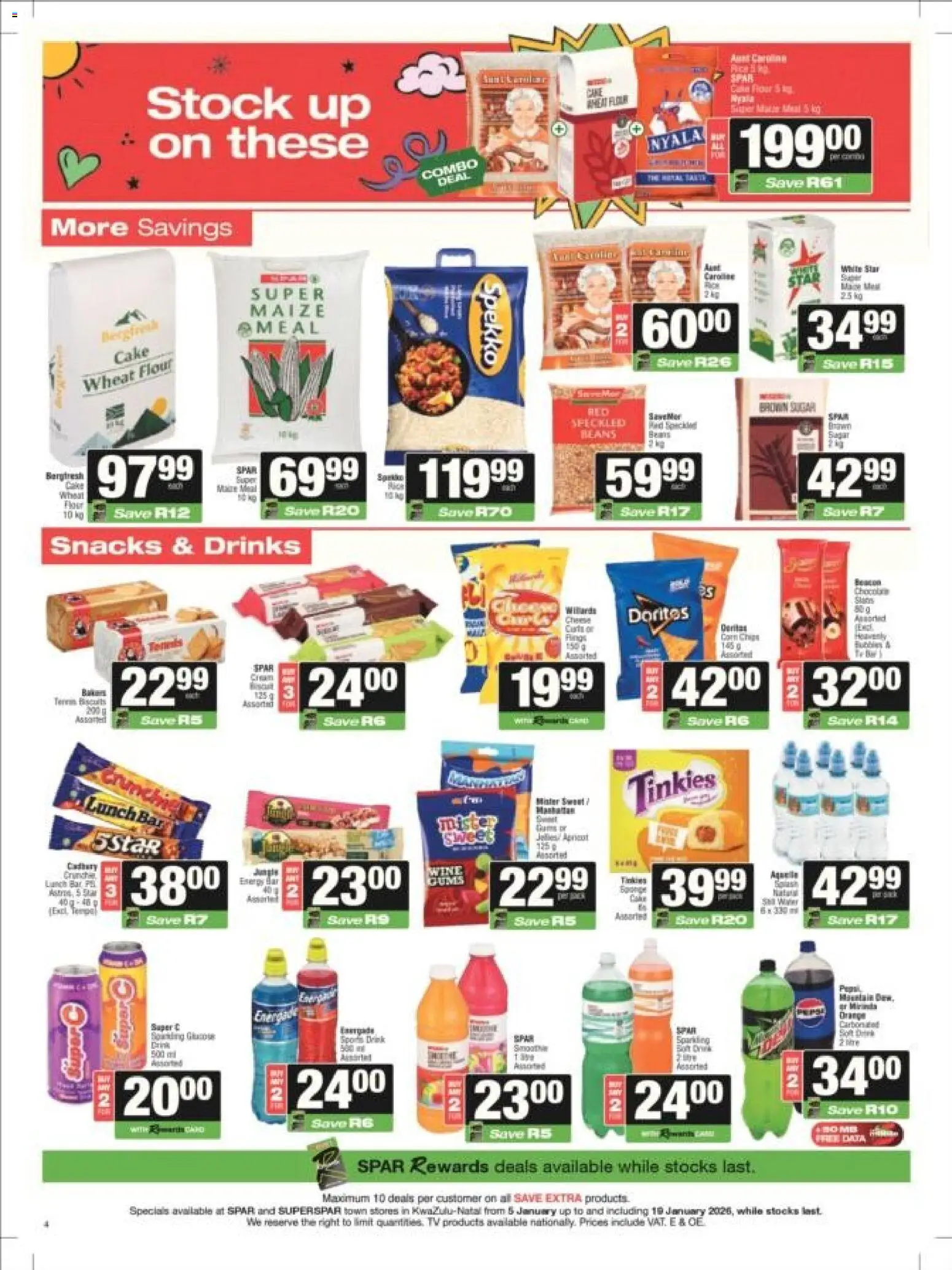 New Superspar catalogue – valid from 05.01.2026 | Page: 14 | Products: Cake, Corn, TV, Stock