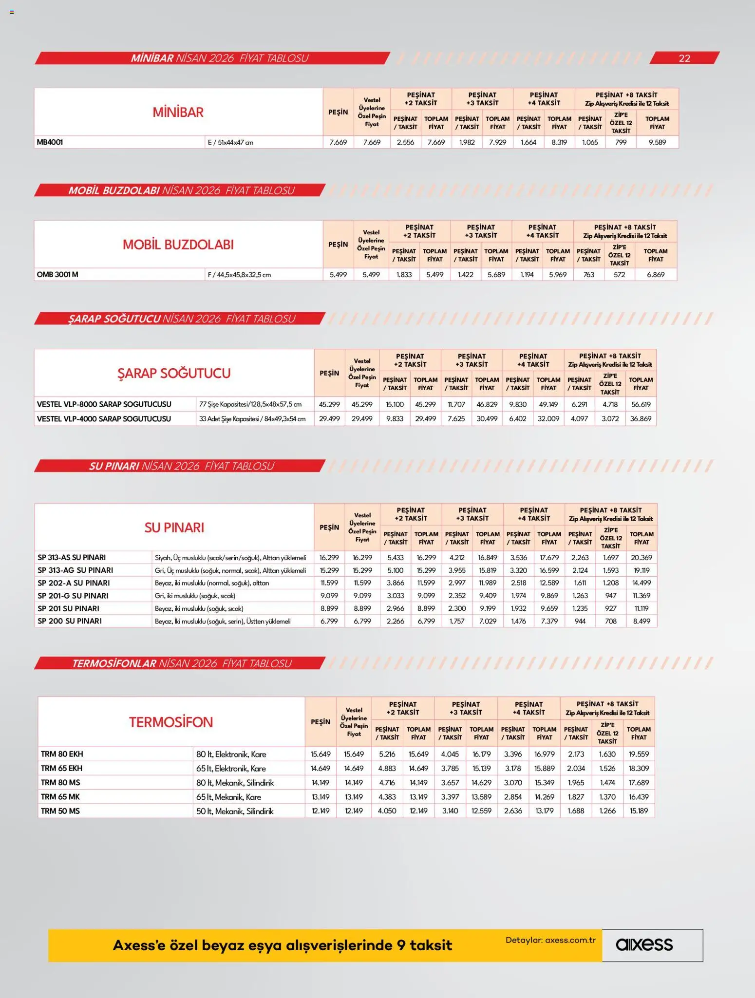 Vestel Katalog - 03.04.2026 tarihinden itibaren geçerlidir | Sayfa: 22 | Ürünler: Şarap, Su, Buzdolabı