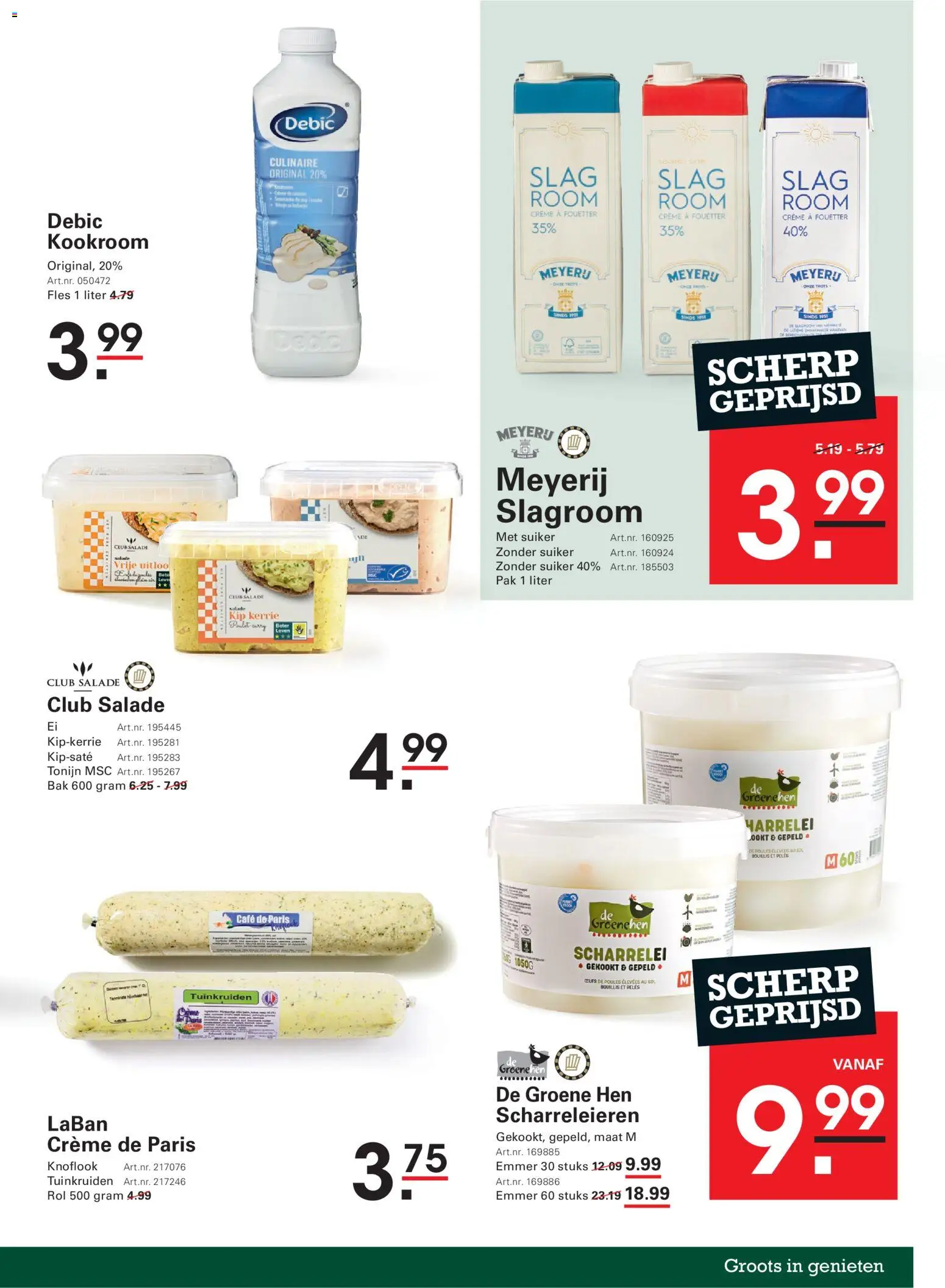 {H1} | Pagina: 11 | Producten: Slagroom, Tonijn, Kip, Knoflook