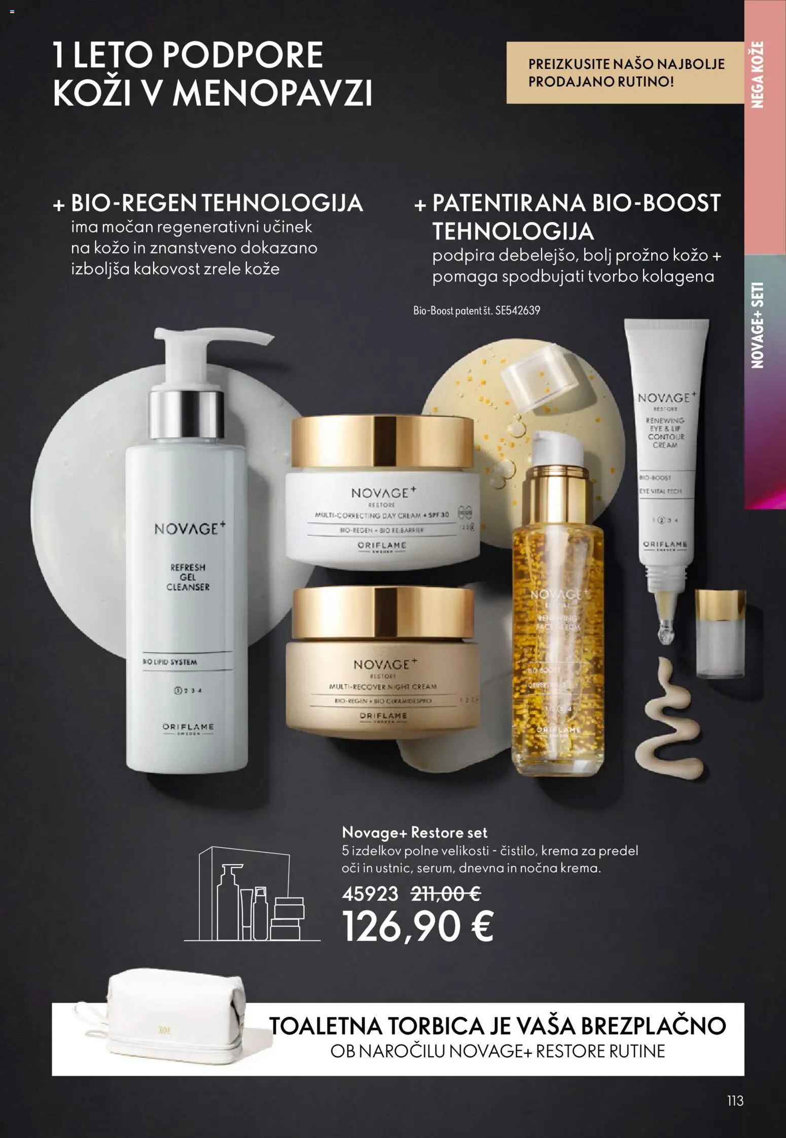 Novi Oriflame katalog ponudbe – veljaven od 11.03.2026 | Stran: 113 | Izdelki: Toaletna torbica, Krema, Torbica