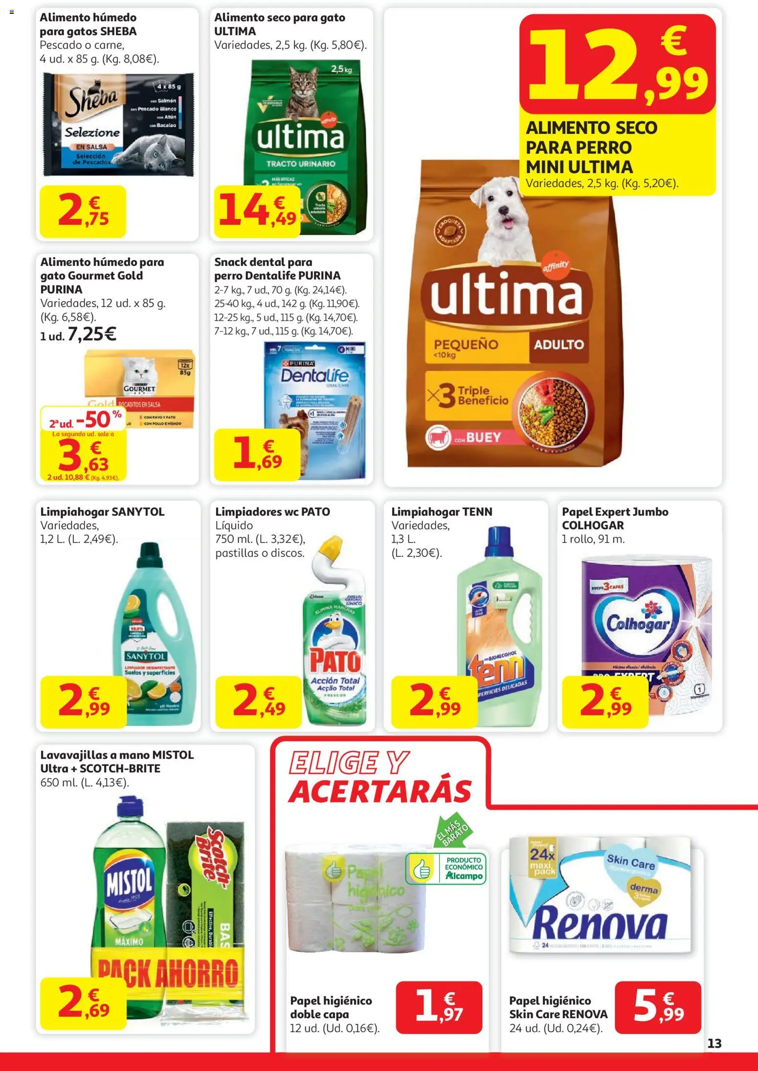 Alcampo - Trafico HP │ válido desde el 29.12.2025 | Página: 13 | Productos: Papel higienico, Pescado, Lavavajillas