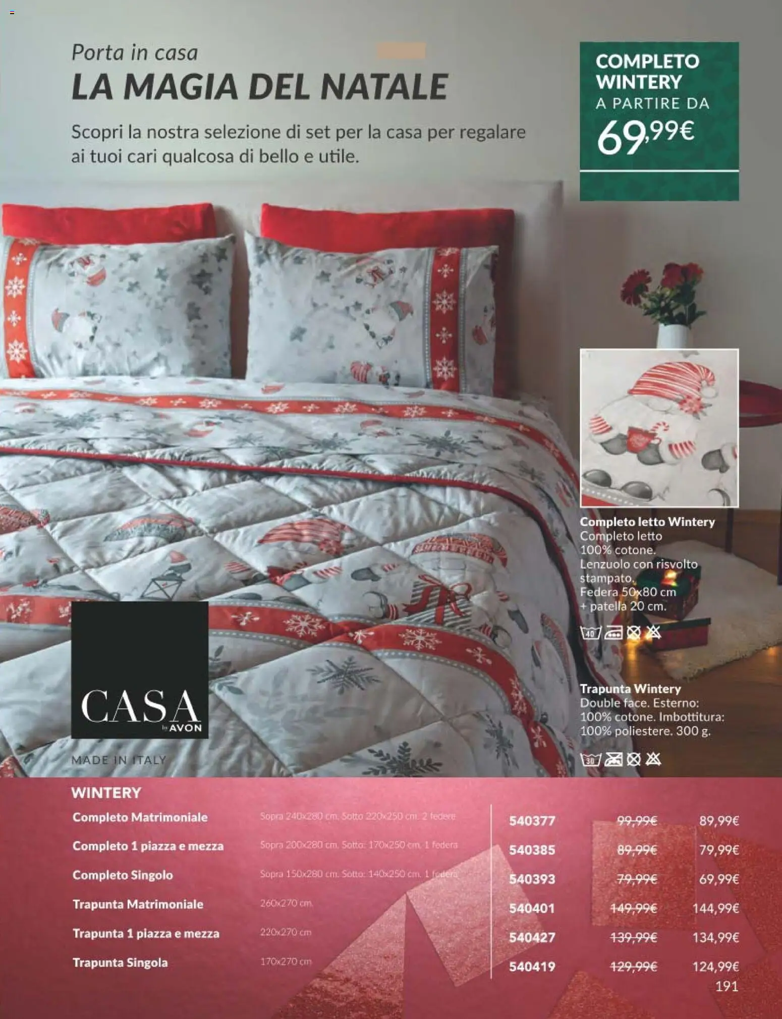 Volantino Avon del 01.12.2025 | Pagina: 191 | Prodotti: Trapunta, Letto, Federa