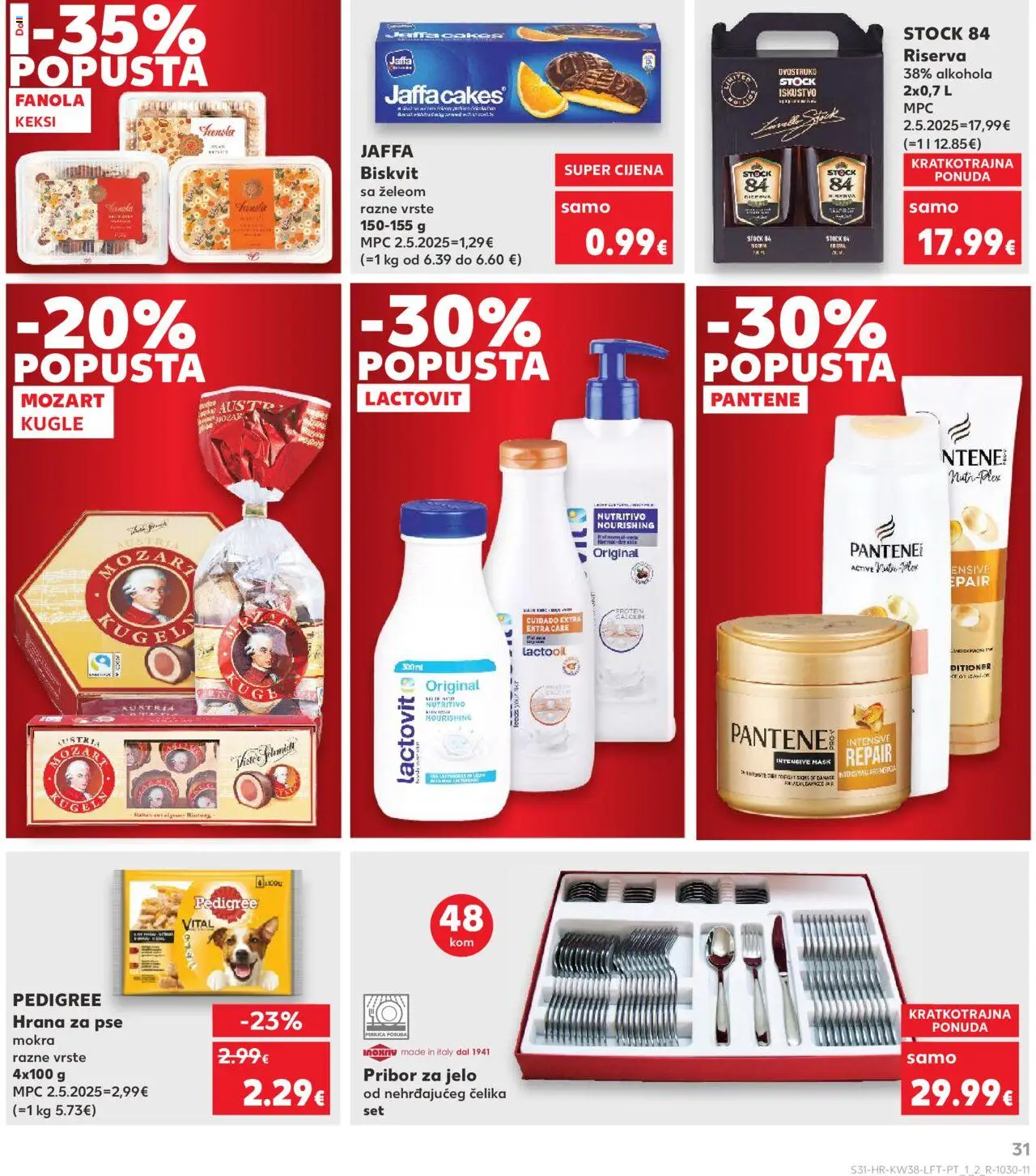 Kaufland katalog | vrijedi od 17.09.2025 | Stranica: 31 | Proizvodi: Perilica posuđa, Keksi, Hrana za pse, Pribor za jelo