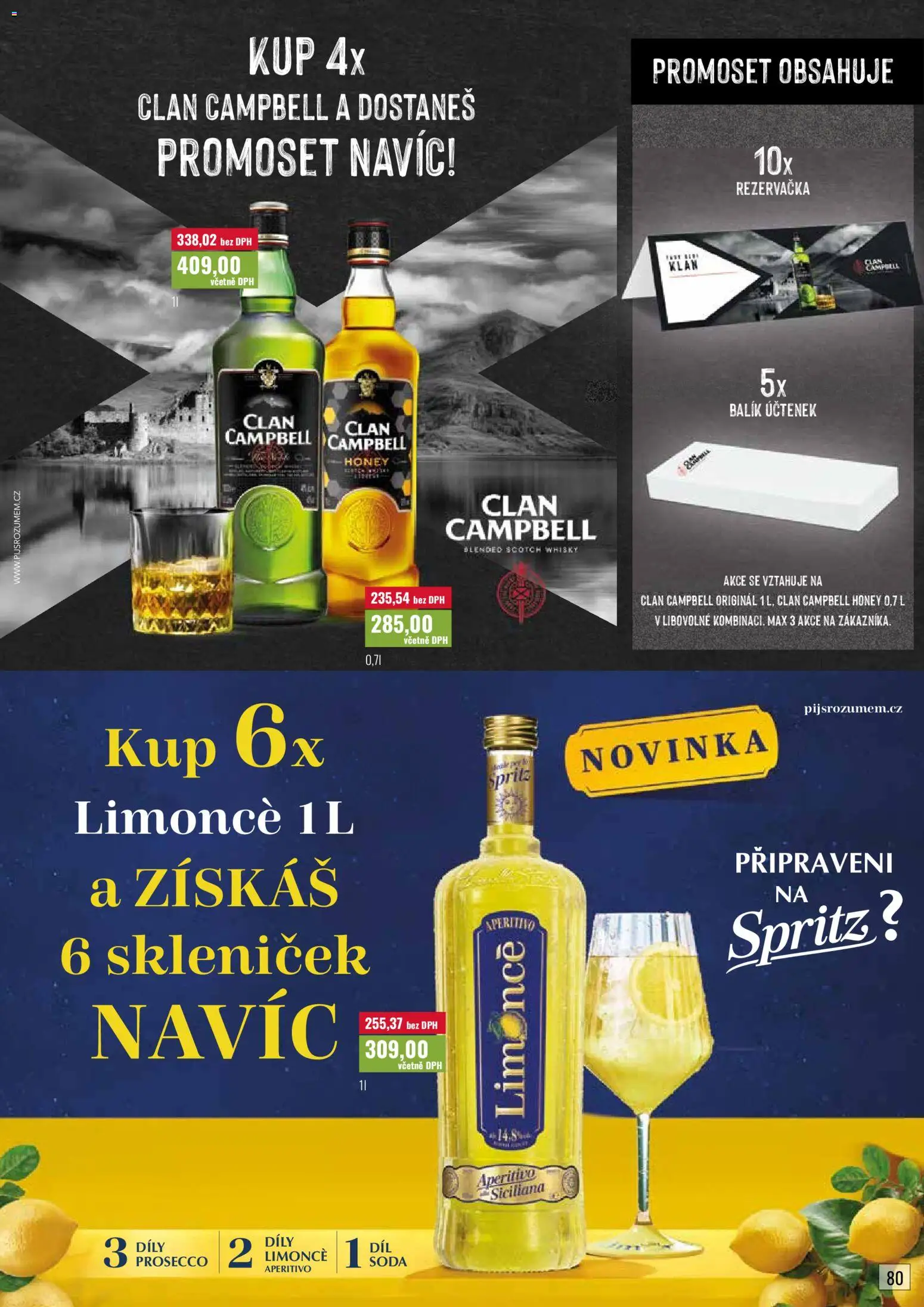 Ratio leták od 01.03.2026 | Strana: 80 | Produkty: Prosecco, Whisky, Spritz, Aperitivo