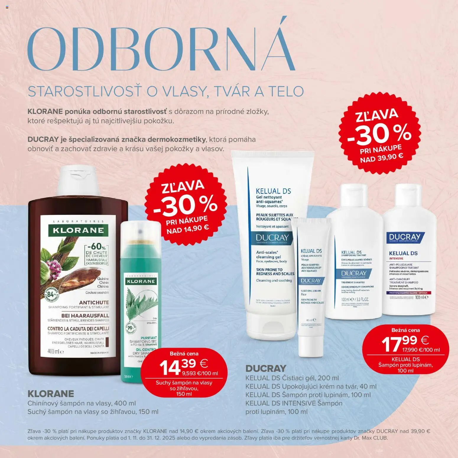 Nové Dr. Max akcie – leták je platný od 07.11.2025 | Strana: 16 | Produkty: Šampón, Krém