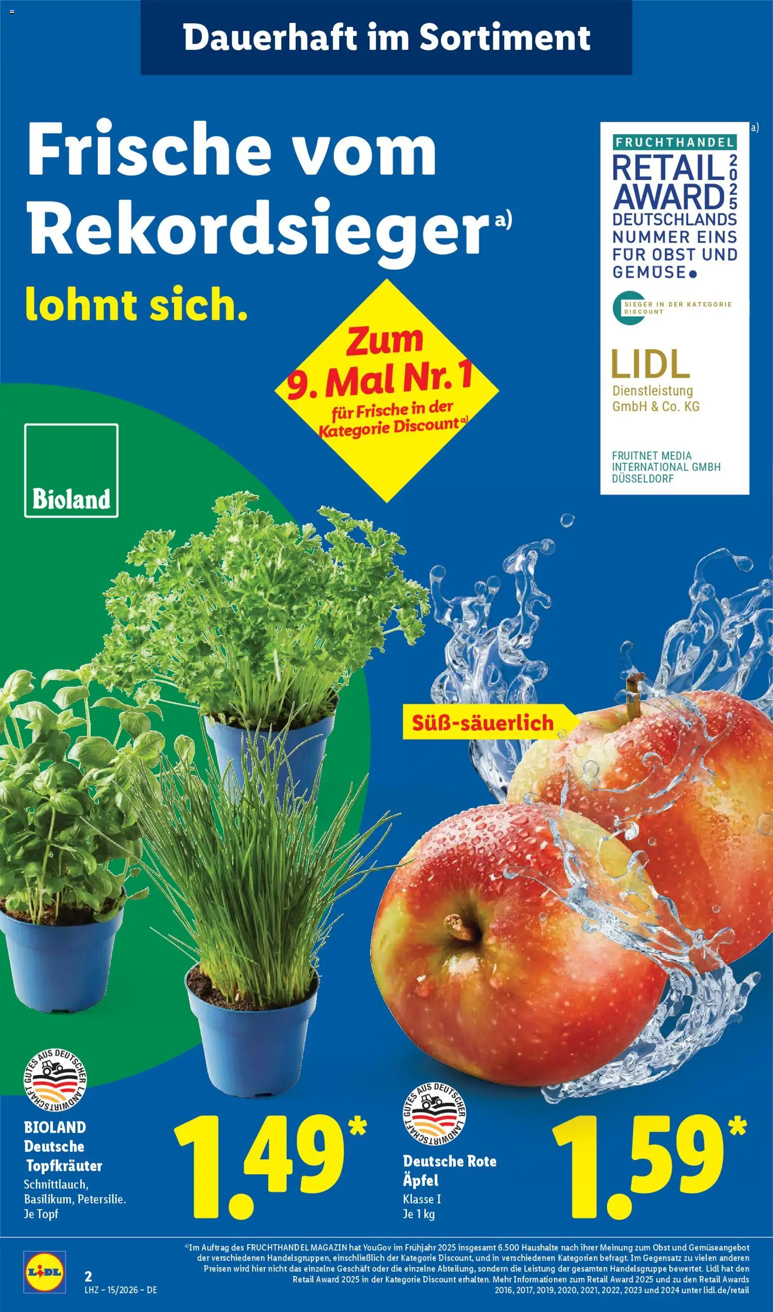 Lidl Prospekt – gültig ab 07.04.2026 | Seite: 4 | Produkte: Äpfel, Gemüse, Obst