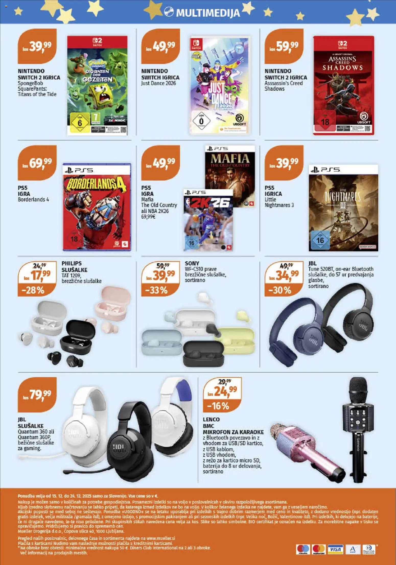 Novi Müller katalog ponudbe – veljaven od 15.12.2025 | Stran: 12 | Izdelki: Baterija, Igra, Mikrofon, Usb