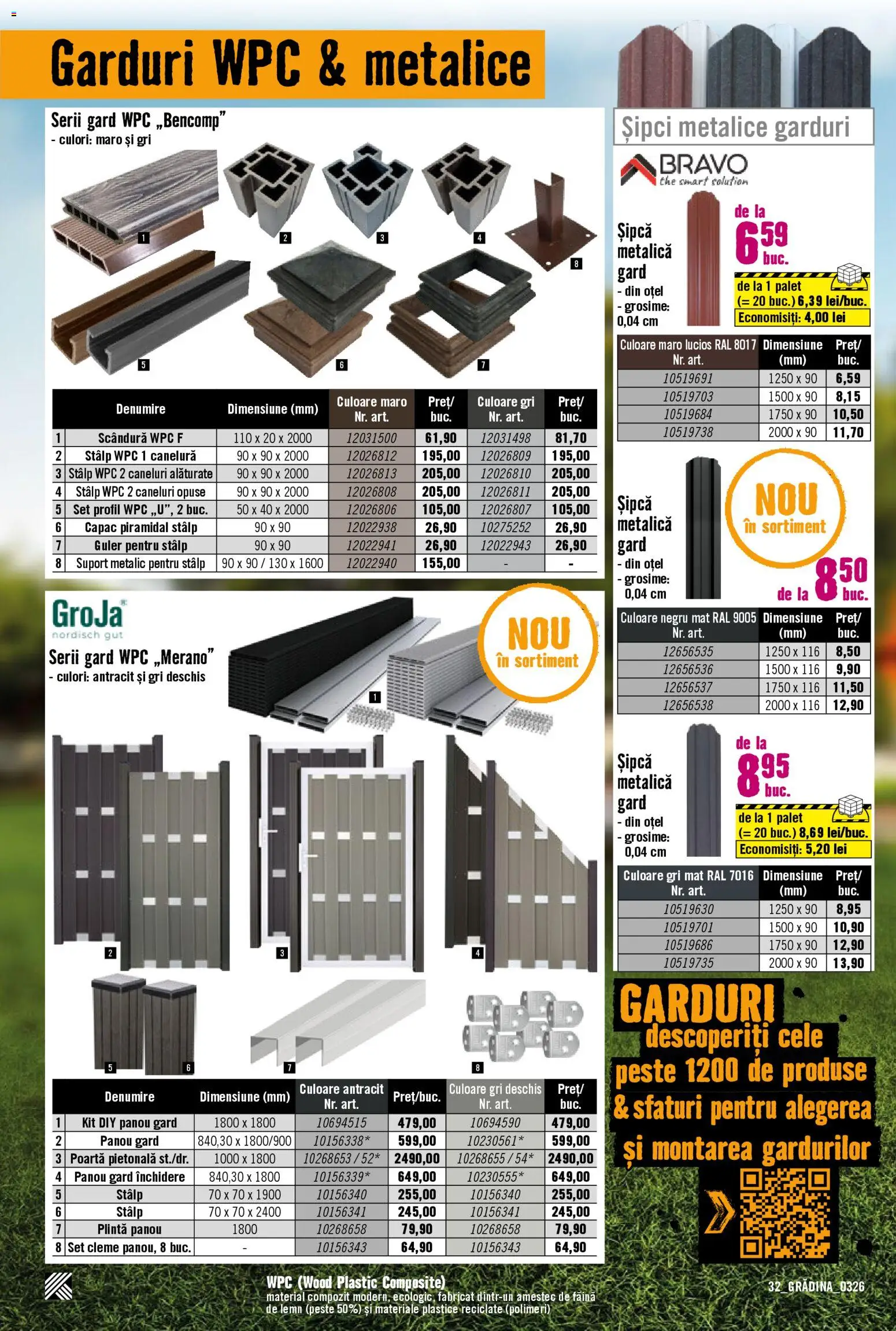 Noul catalog Hornbach – valabil de la 23.03.2026 | Pagină: 32 | Produse: Făină, Panou gard, Pește