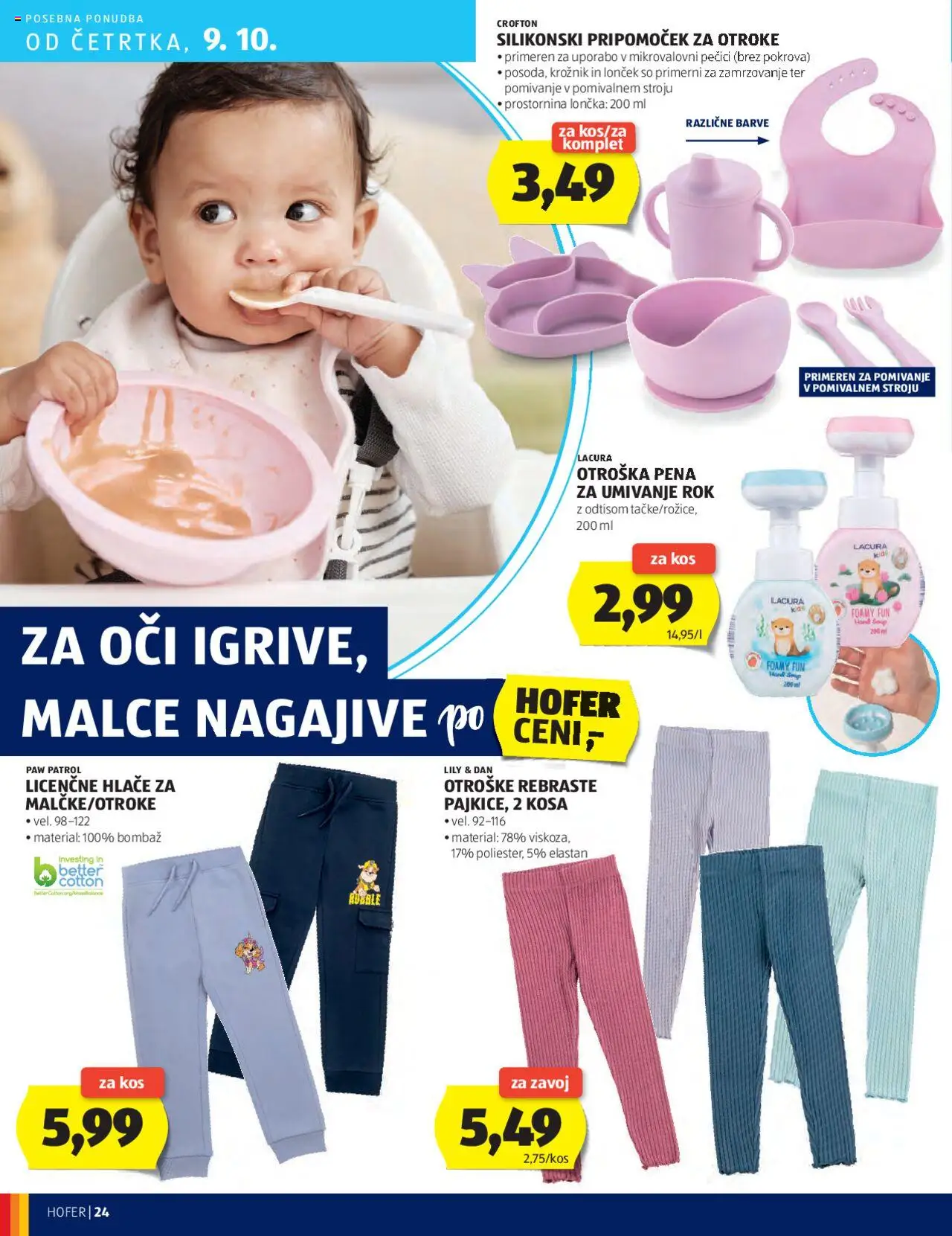 Novi Hofer katalog ponudbe – veljaven od 02.10.2025 | Stran: 24 | Izdelki: Kos, Hlace