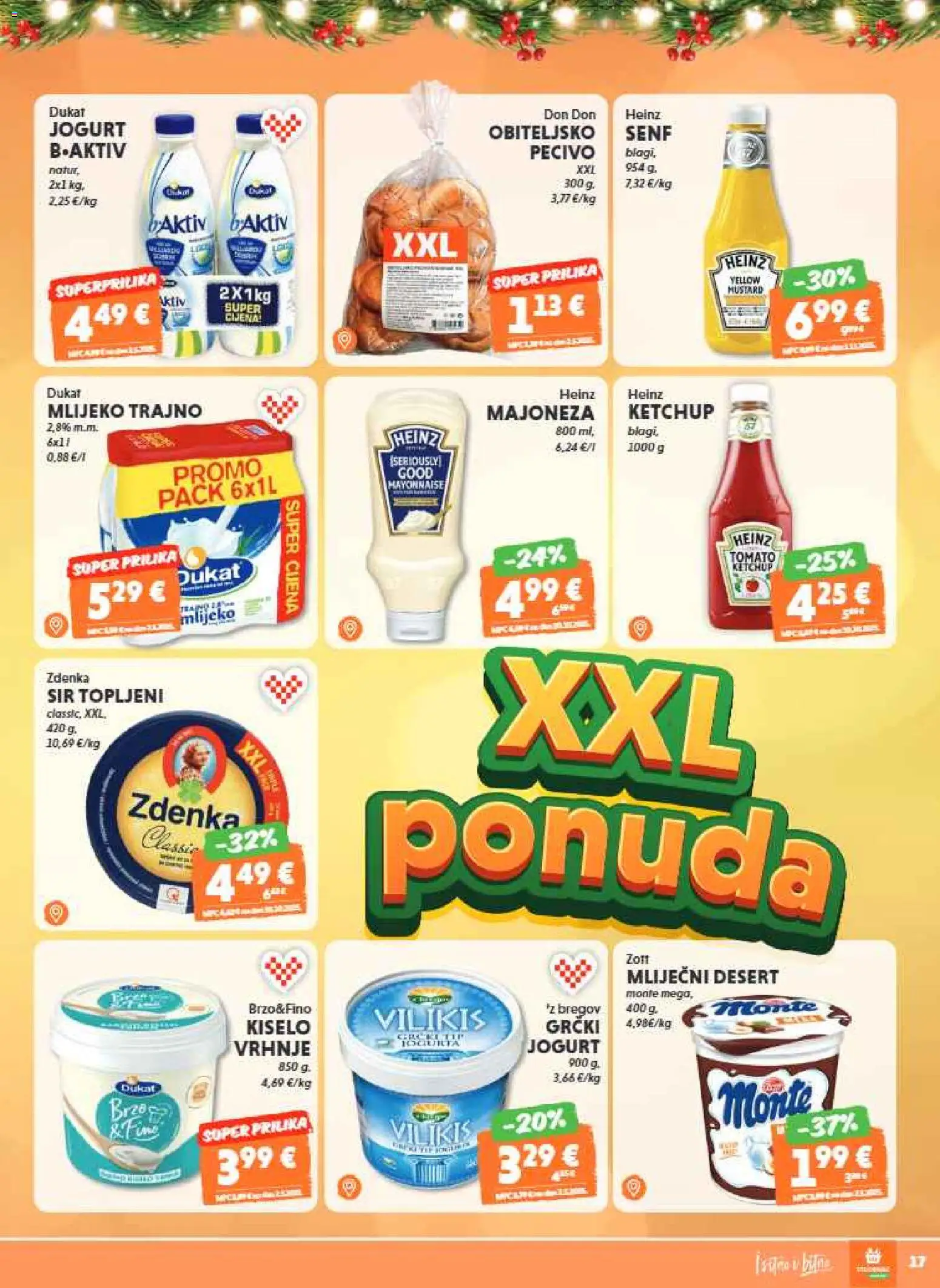 Studenac katalog | vrijedi od 10.12.2025 | Stranica: 17 | Proizvodi: Sir, Majoneza, Senf, Pecivo