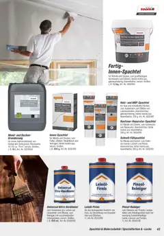 Toom Baumarkt  Wohnen & Haushalt 2026 ab 01.01.2026 gültig | Seite: 43 | Produkte: Leinöl, Pinsel