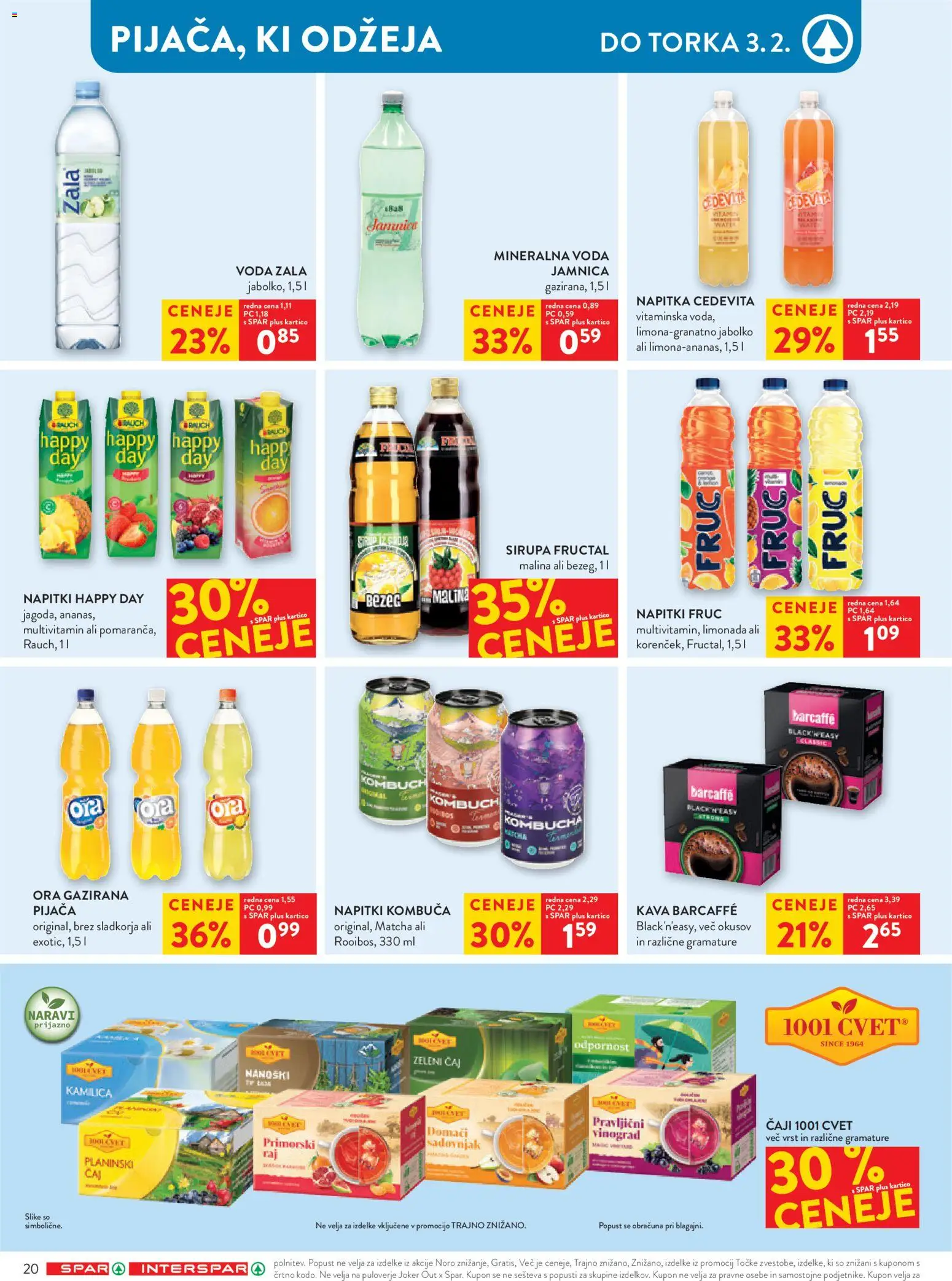 Novi Spar katalog ponudbe – veljaven od 28.01.2026 | Stran: 26 | Izdelki: Mineralna voda, Kava, Caj, Voda